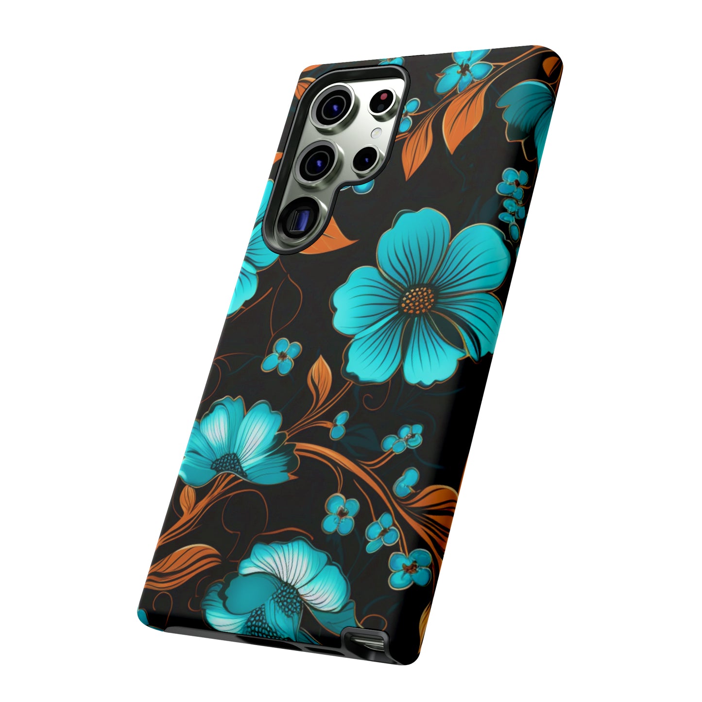 Turquoise Floral phone case