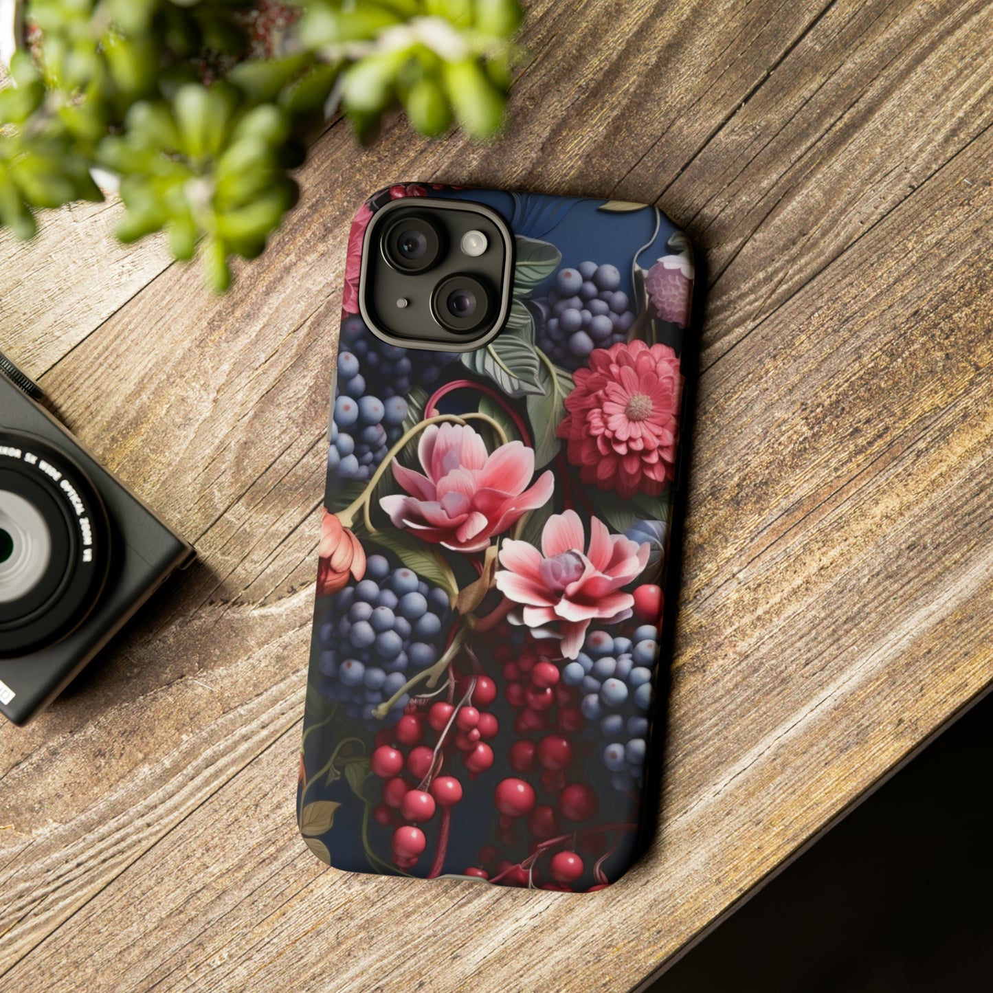 Berries and Floral phone case