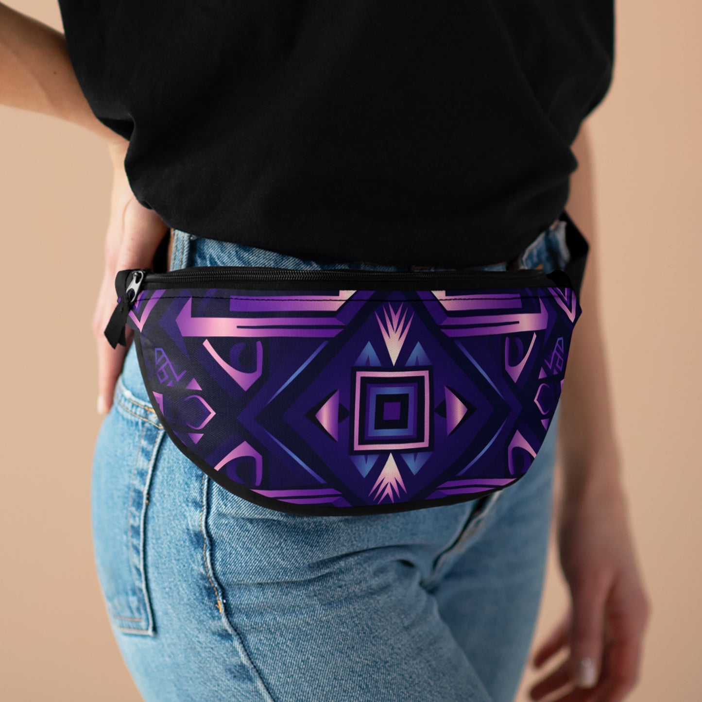 Fanny Pack Geometric Purple