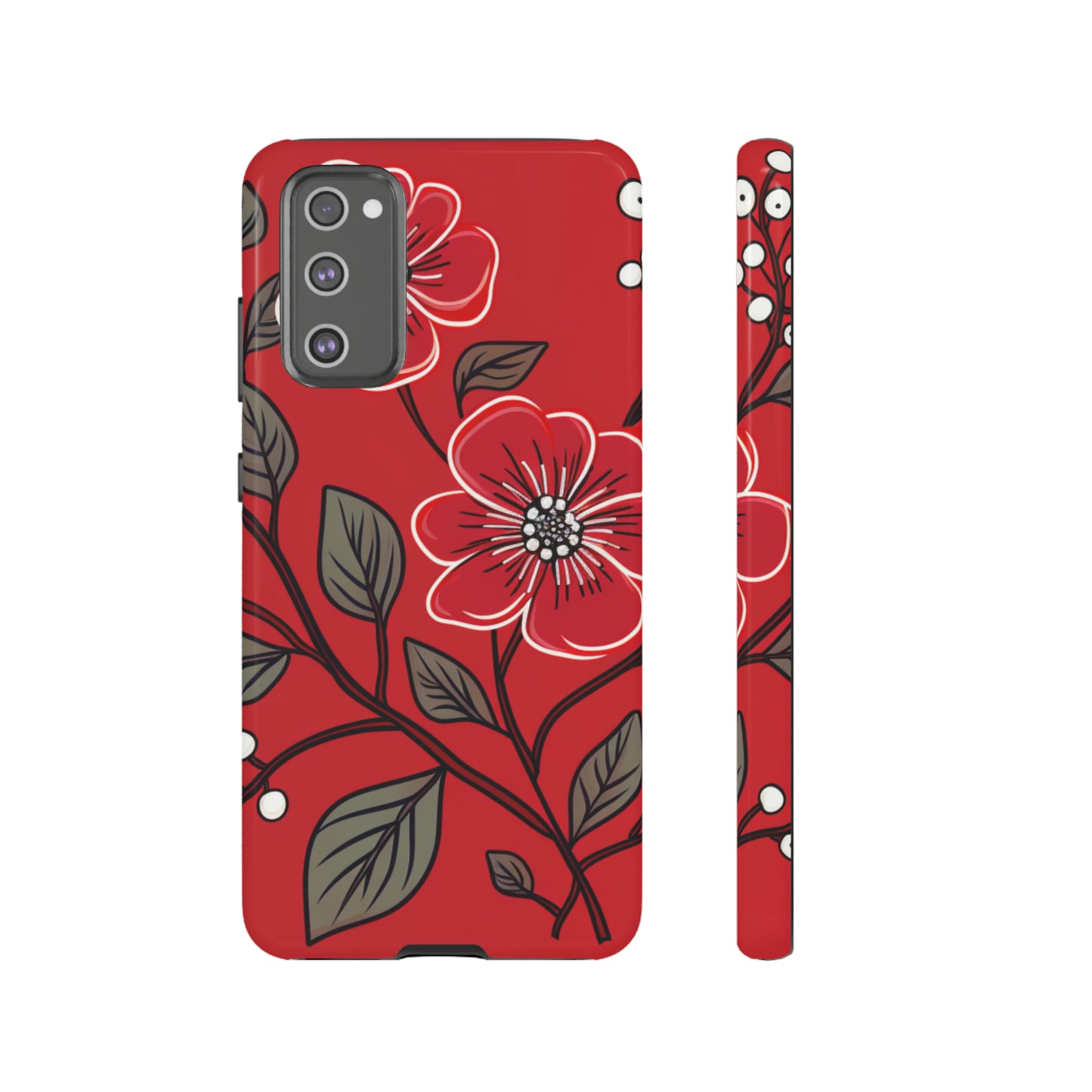 Red Floral phone case