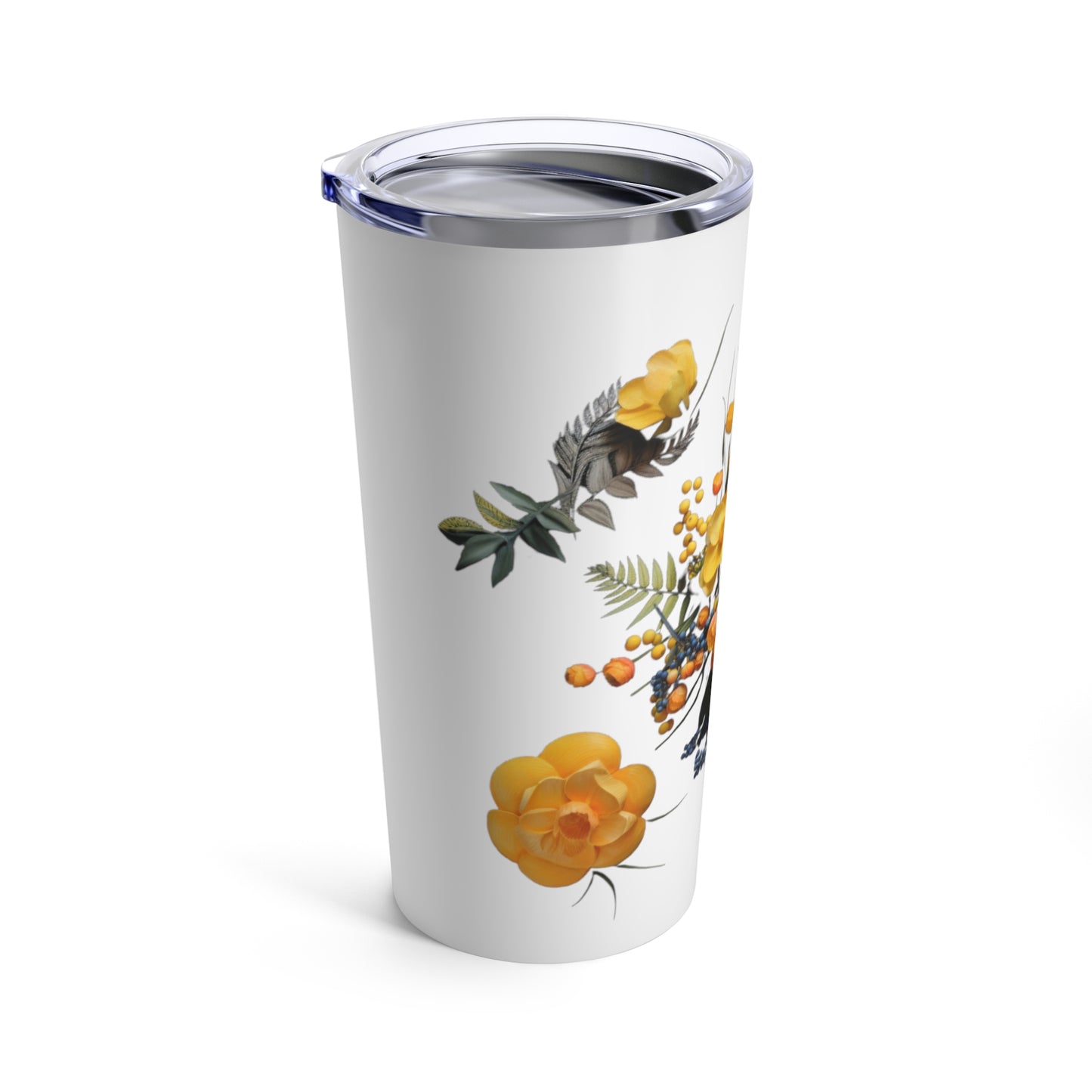 Yellow Floral Tumbler 20oz