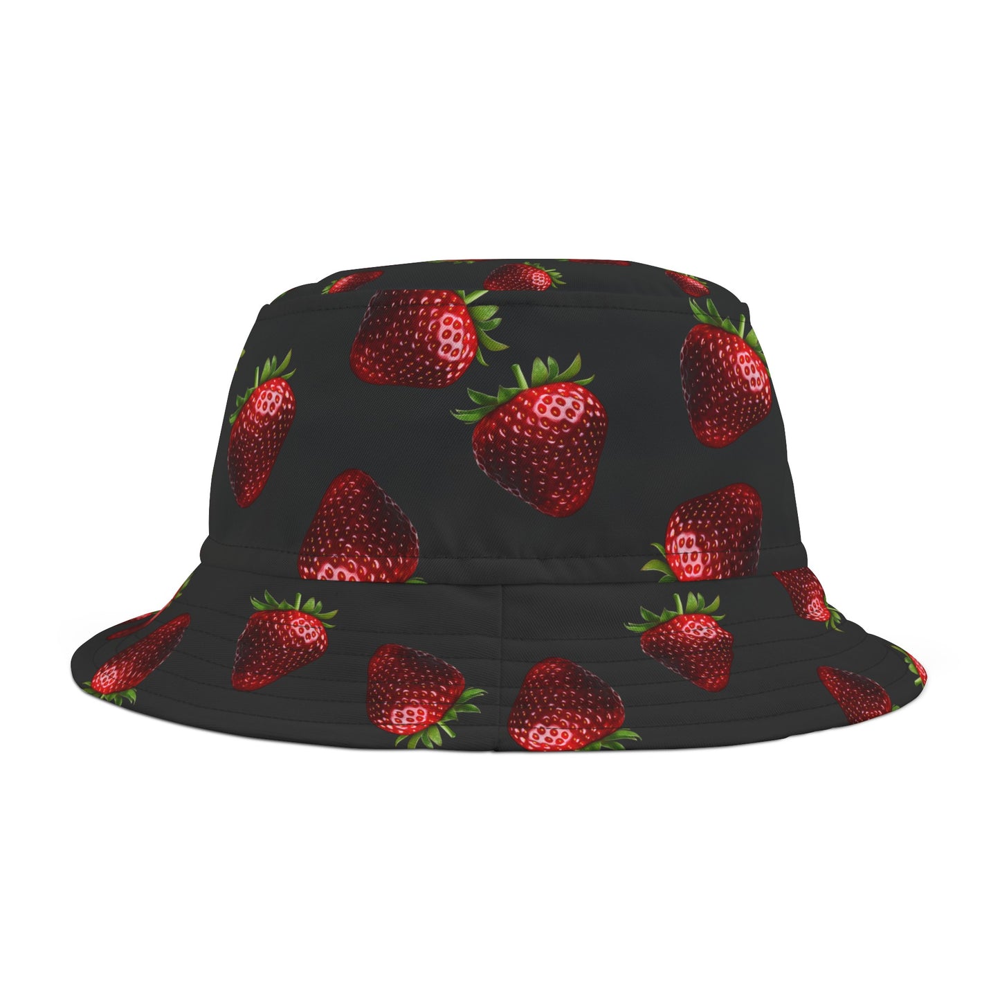 Black Strawberry Bucket Hat