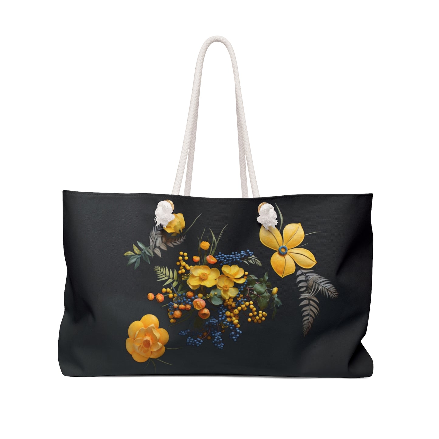 Yellow Floral Weekender Bag