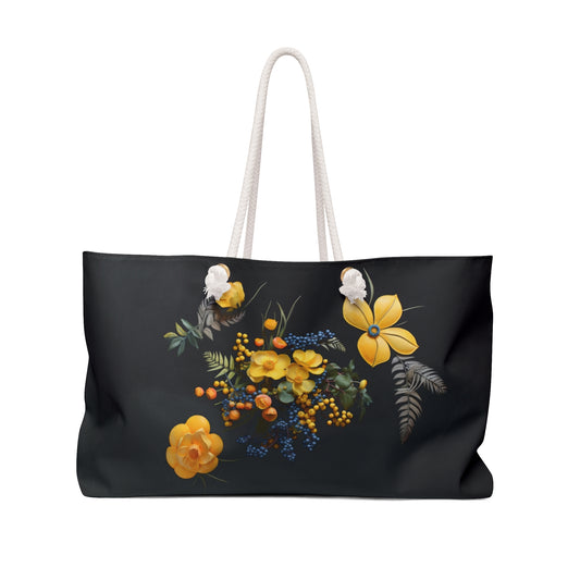 Yellow Floral Weekender Bag