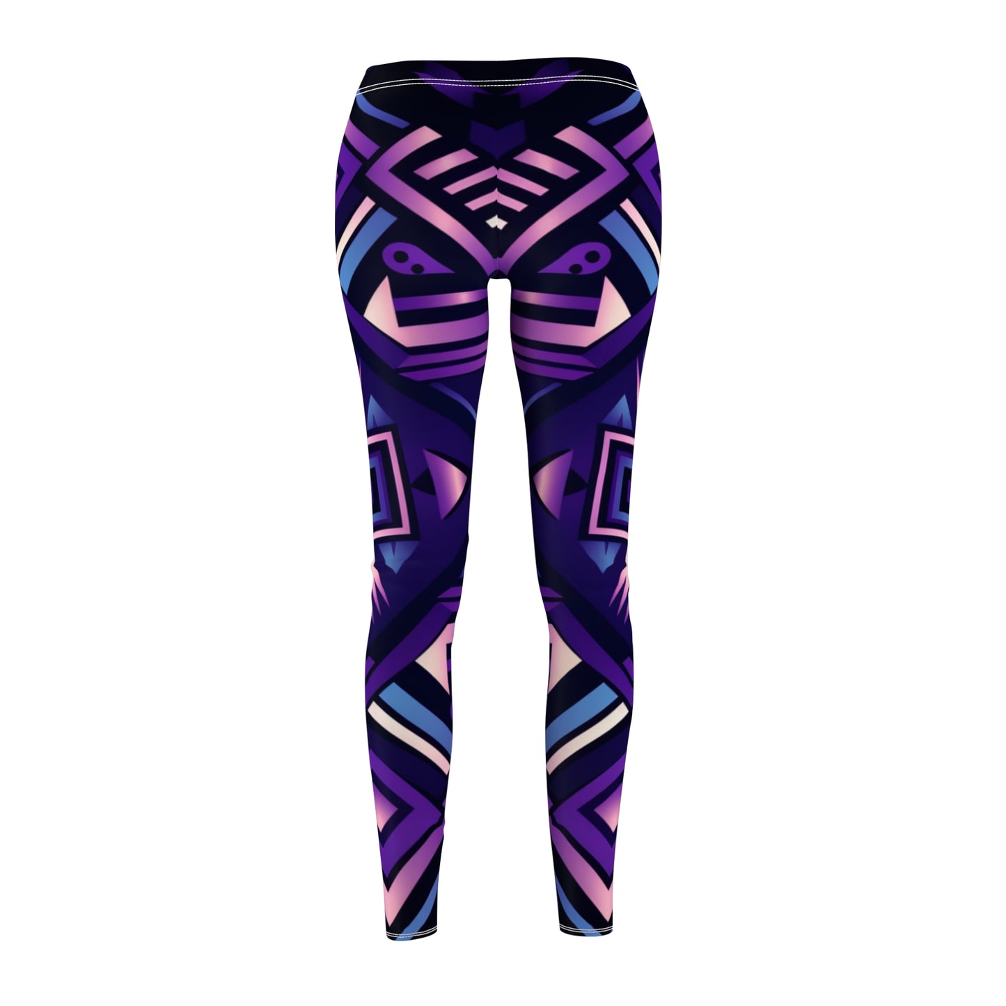 Purple Geometric Leggings