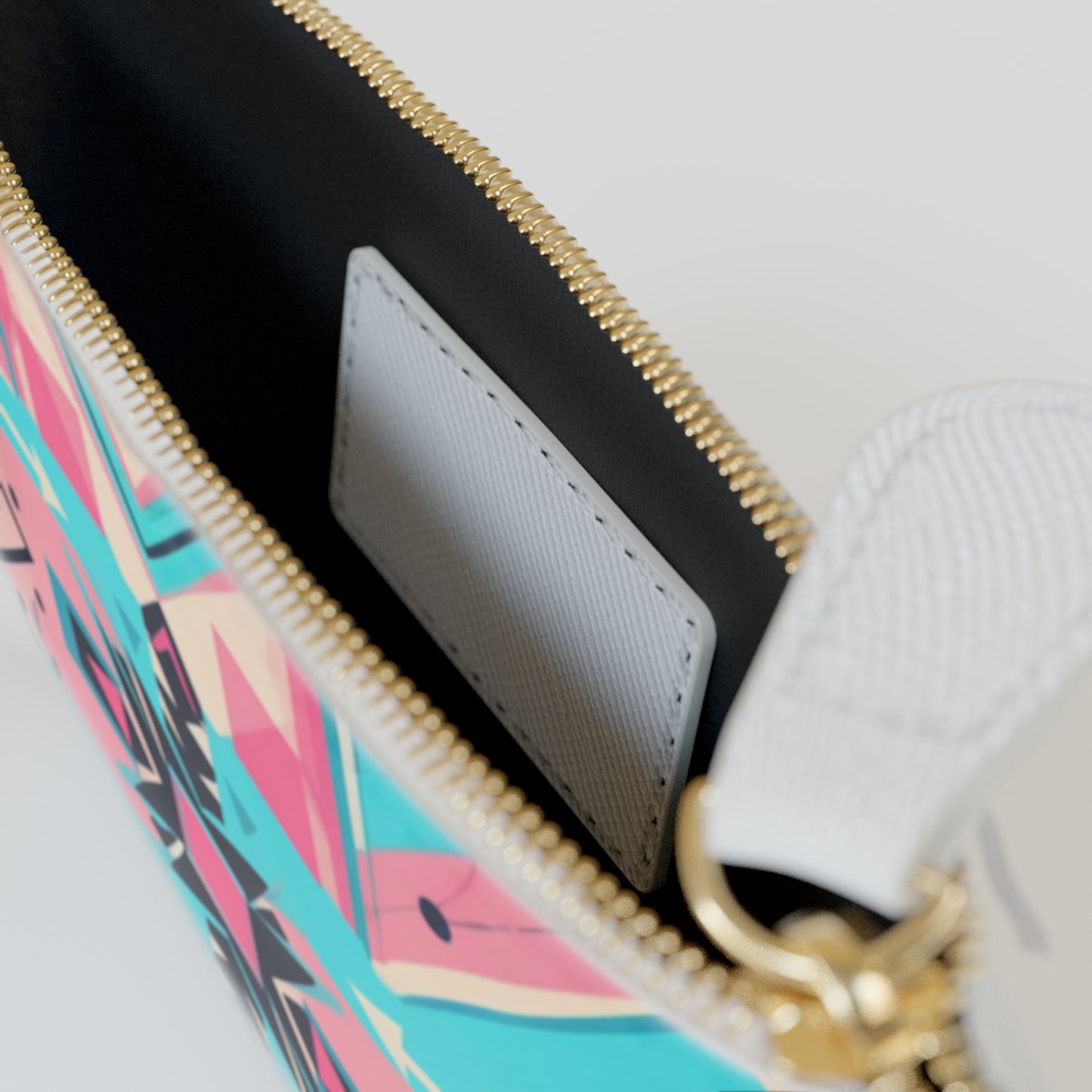 Pink and Turquoise Mini Clutch Bag