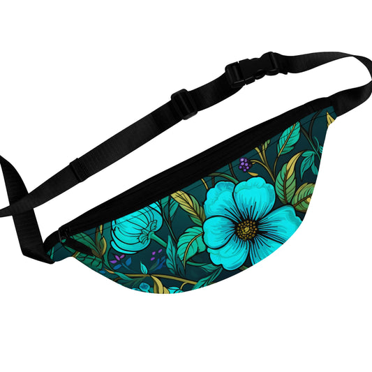 Fanny Pack Turquoise Flower