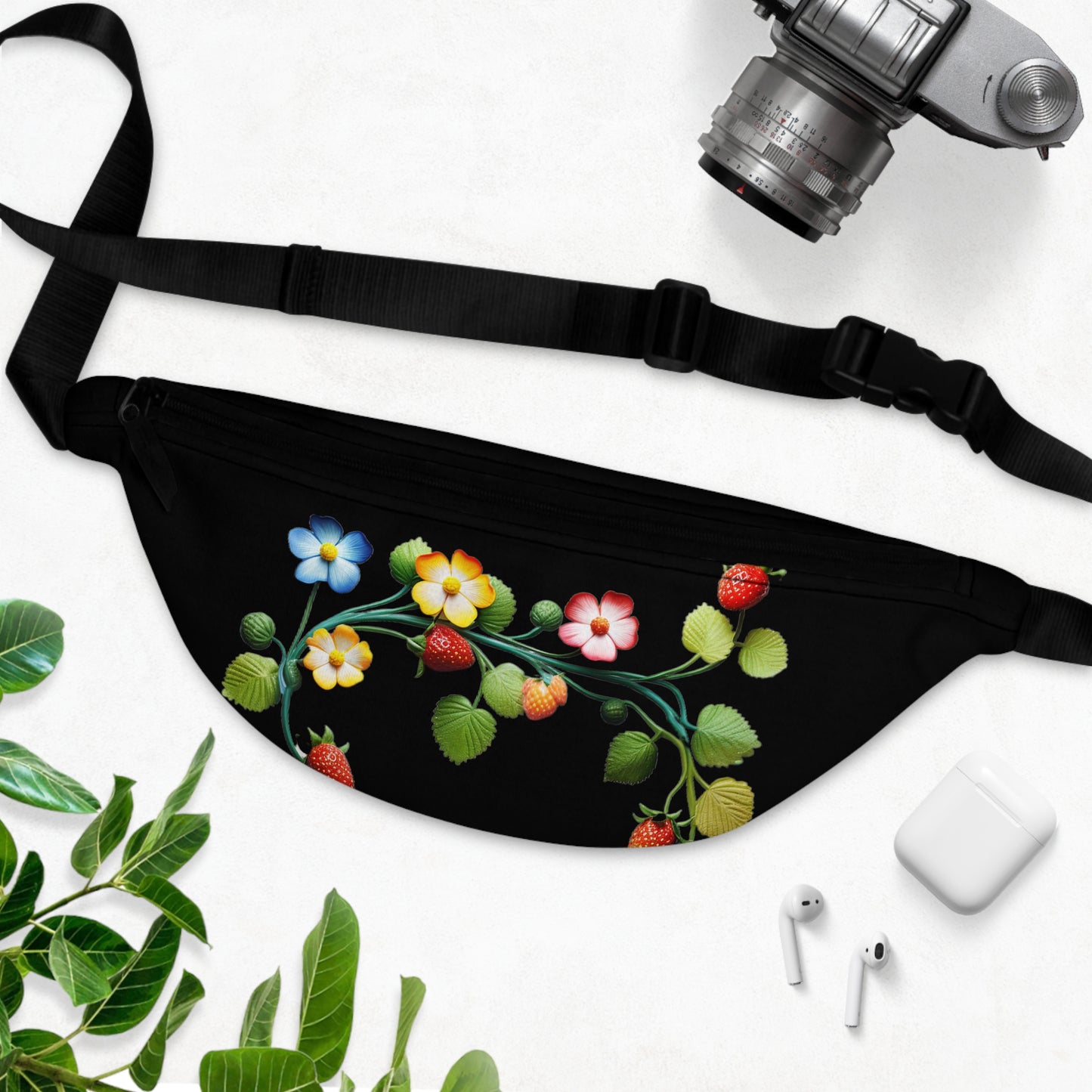 Fanny Pack Black Floral