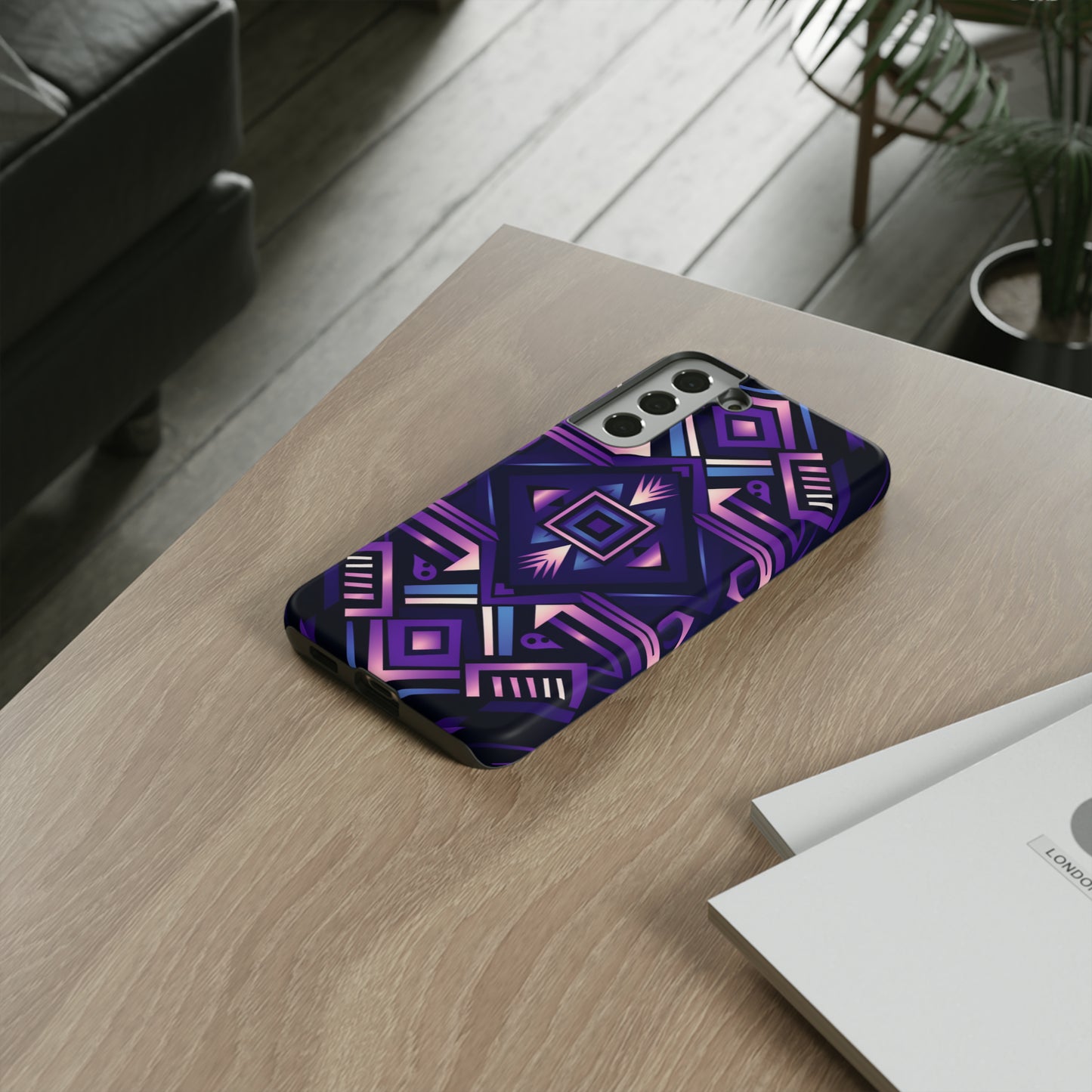 Purple Geometric Phone Case