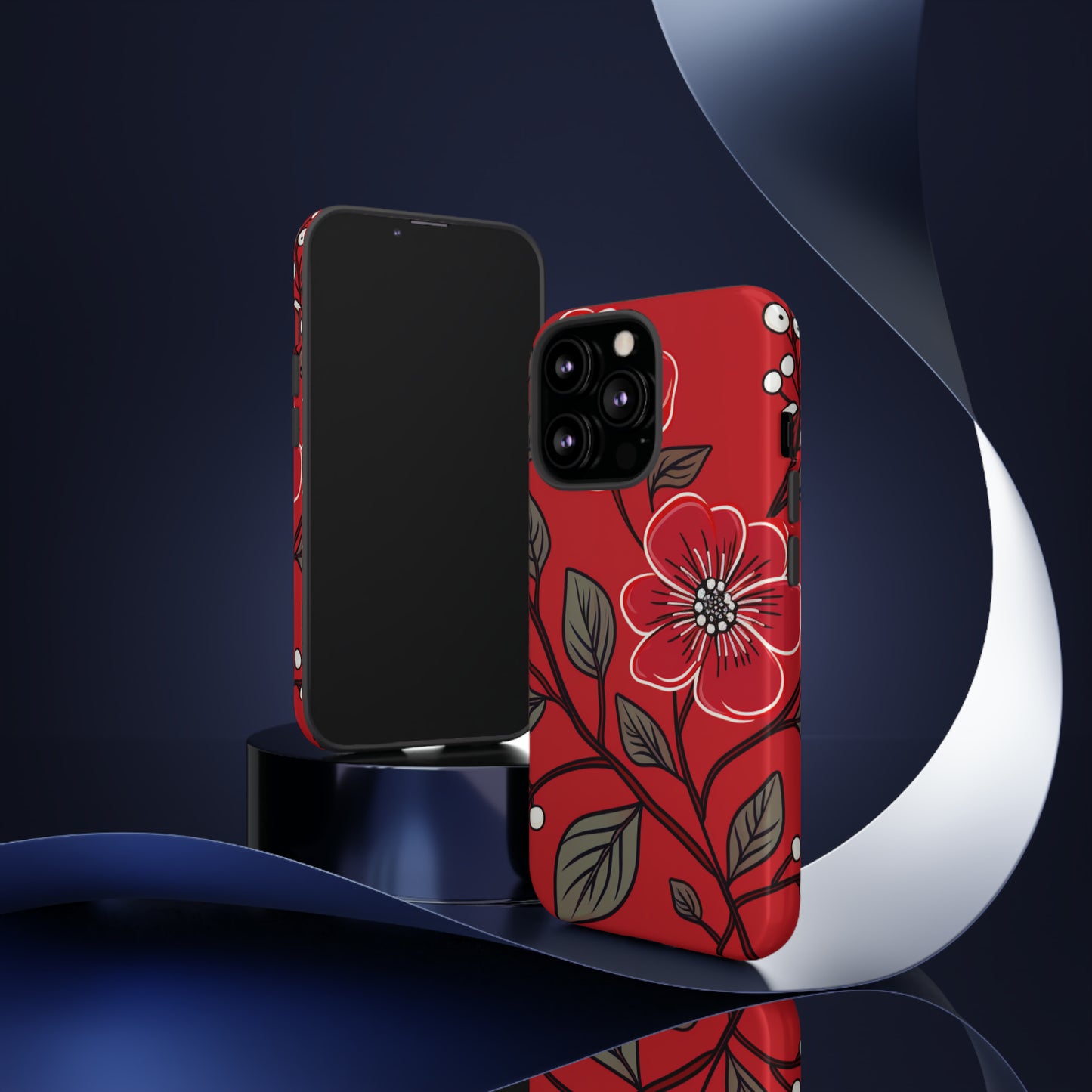 Red Floral phone case