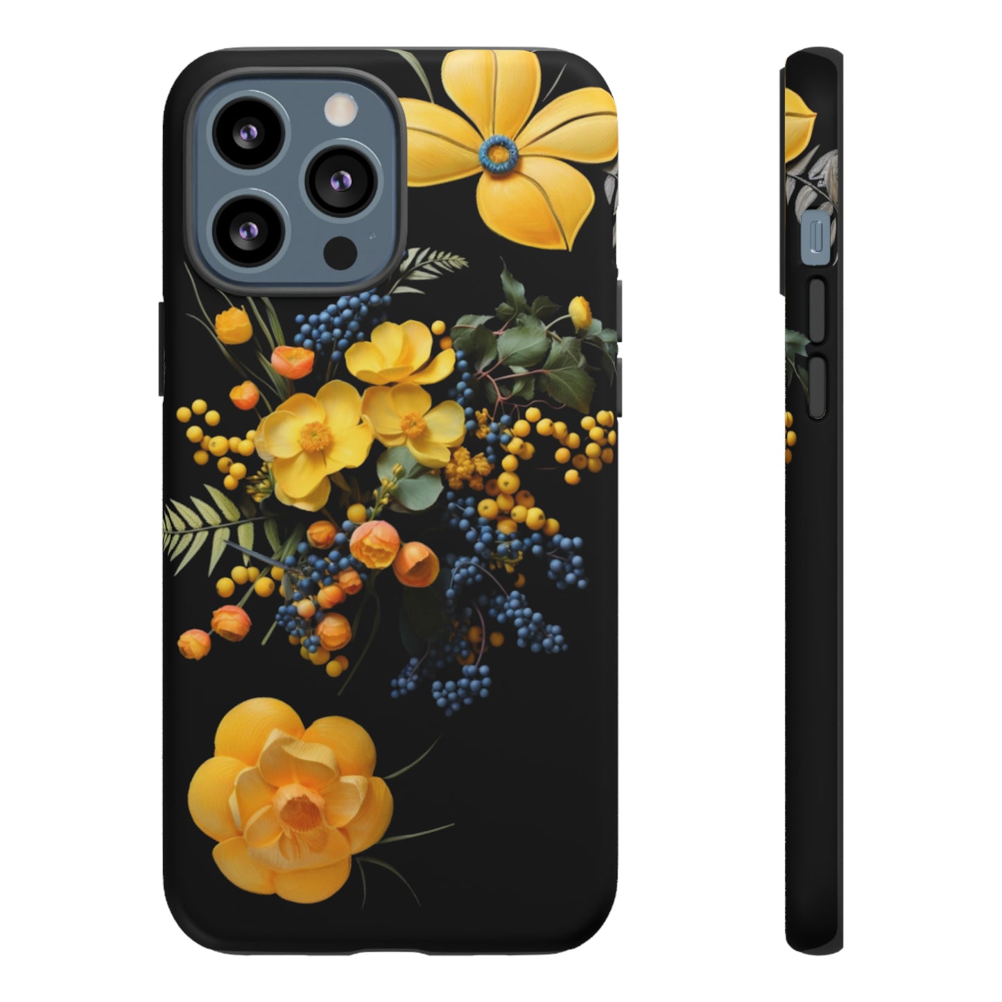 Yellow floral phone case