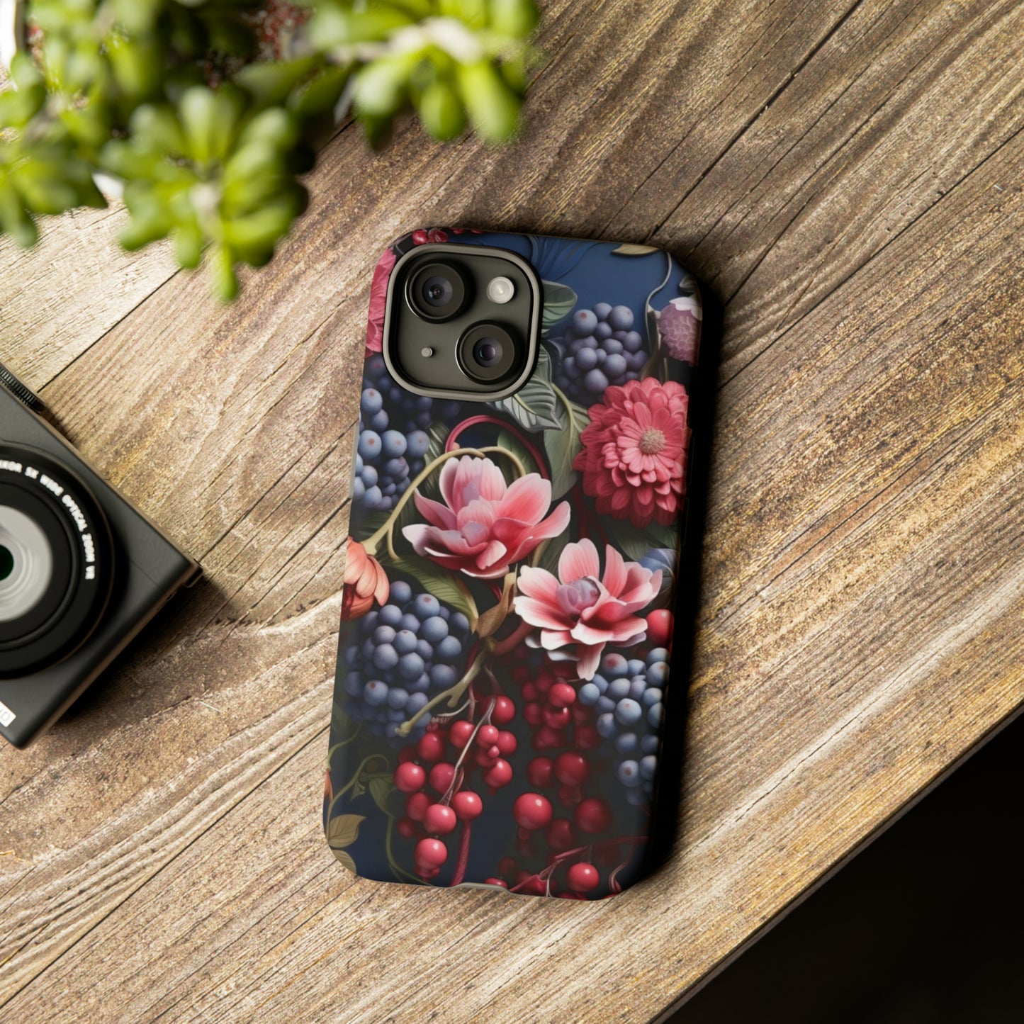 Berries and Floral phone case