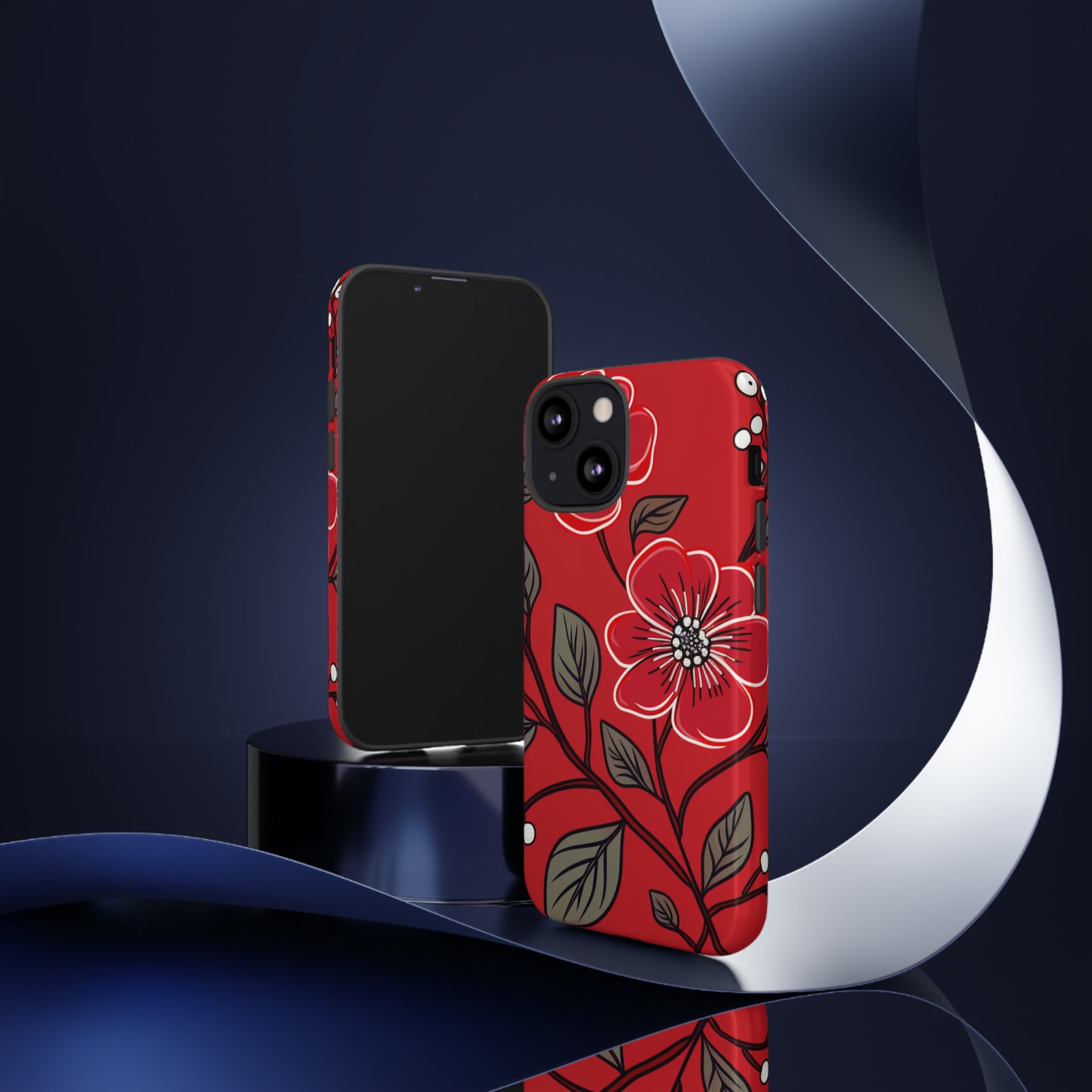 Red Floral phone case