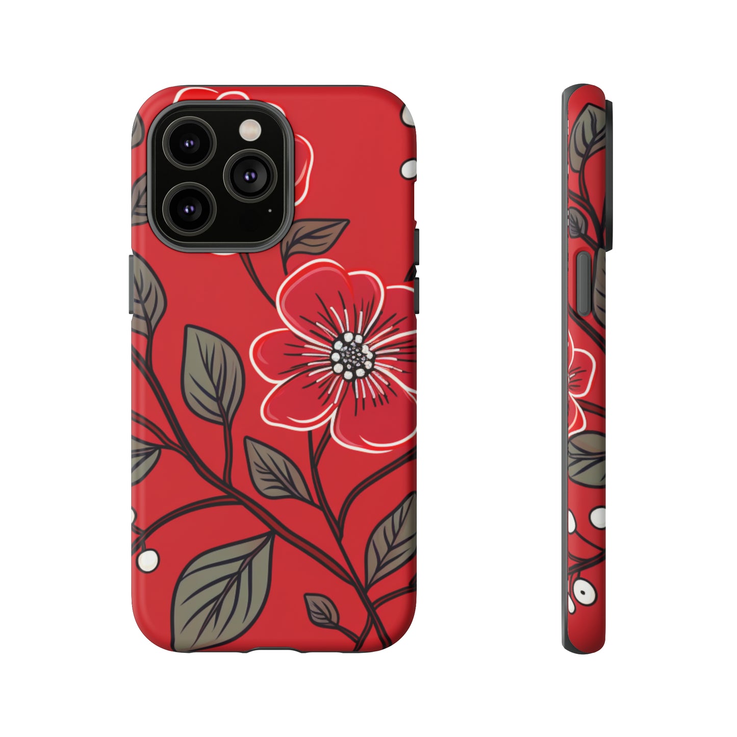 Red Floral phone case