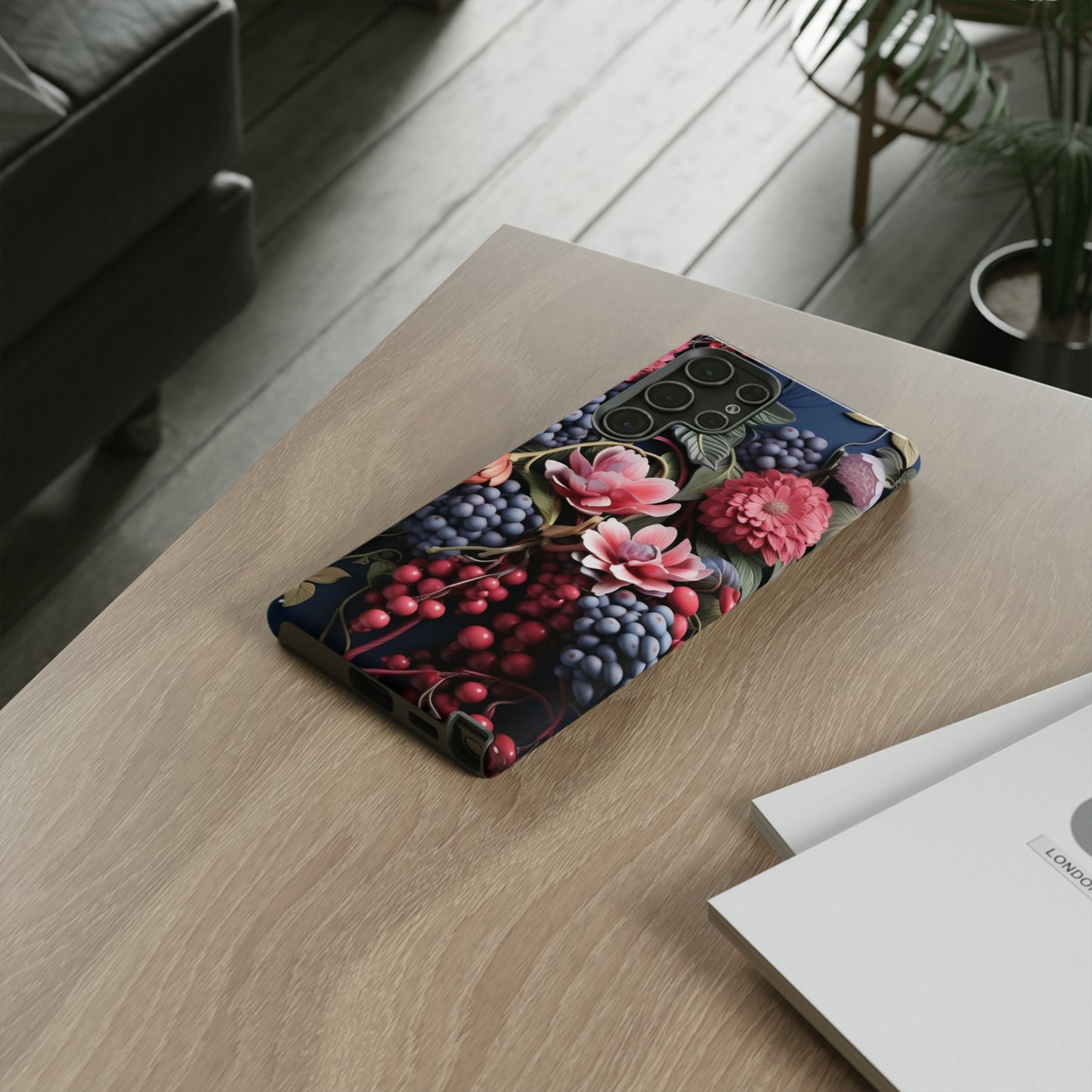 Berries and Floral phone case