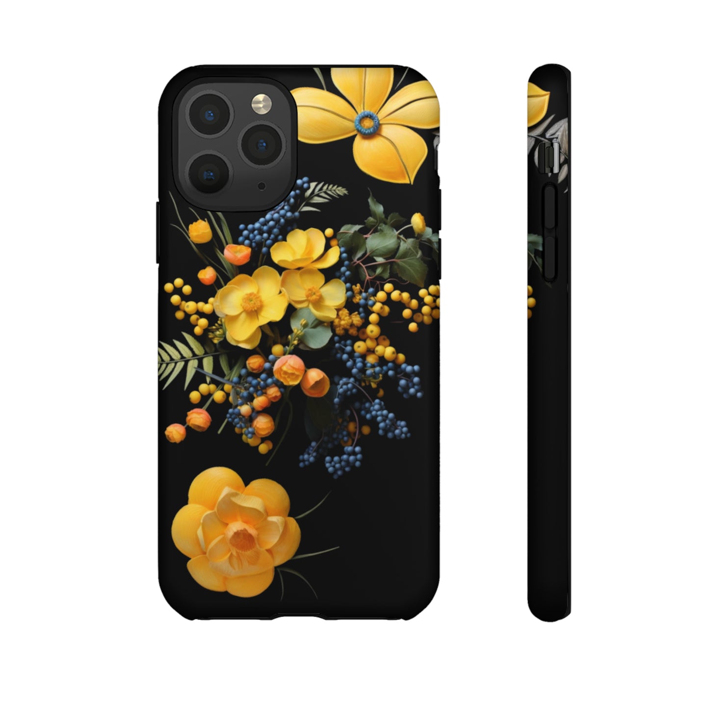 Yellow floral phone case