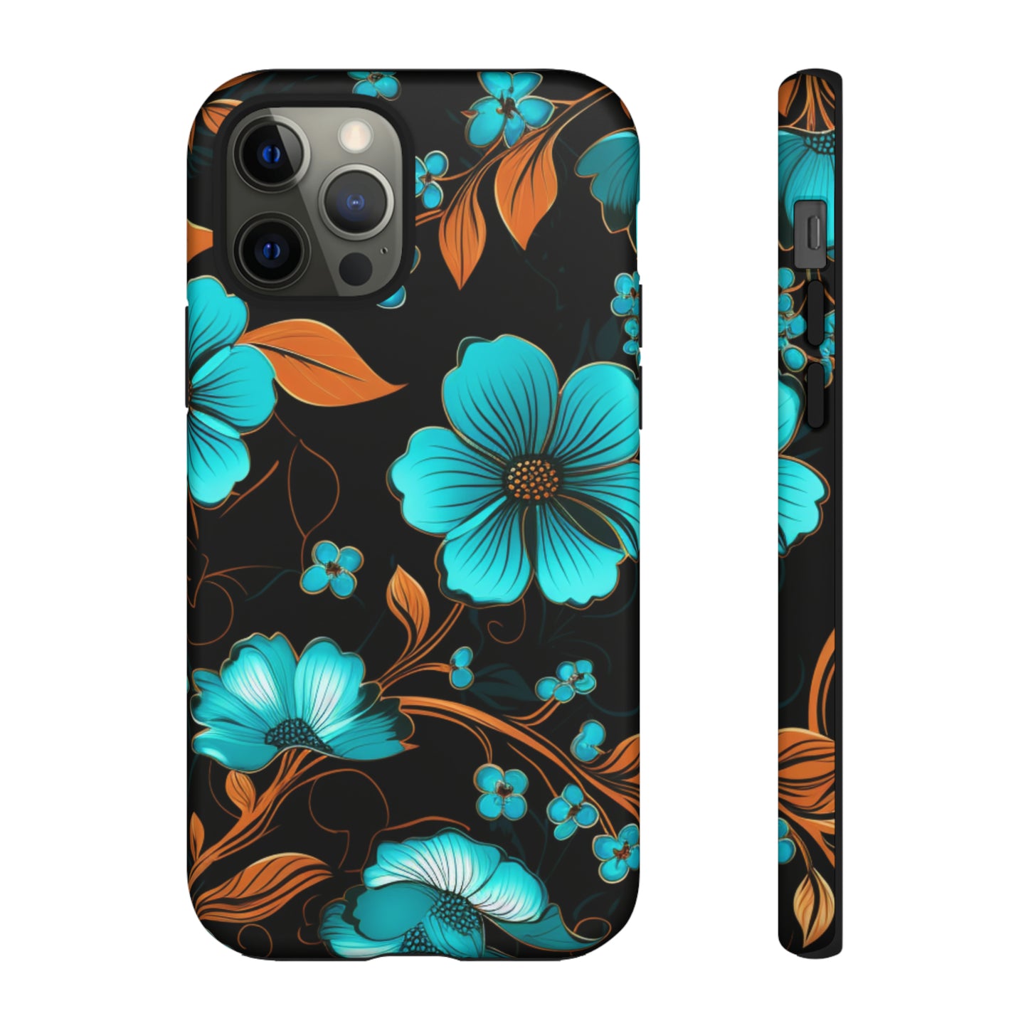 Turquoise Floral phone case