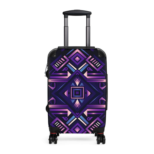 Purple Geometric Suitcase