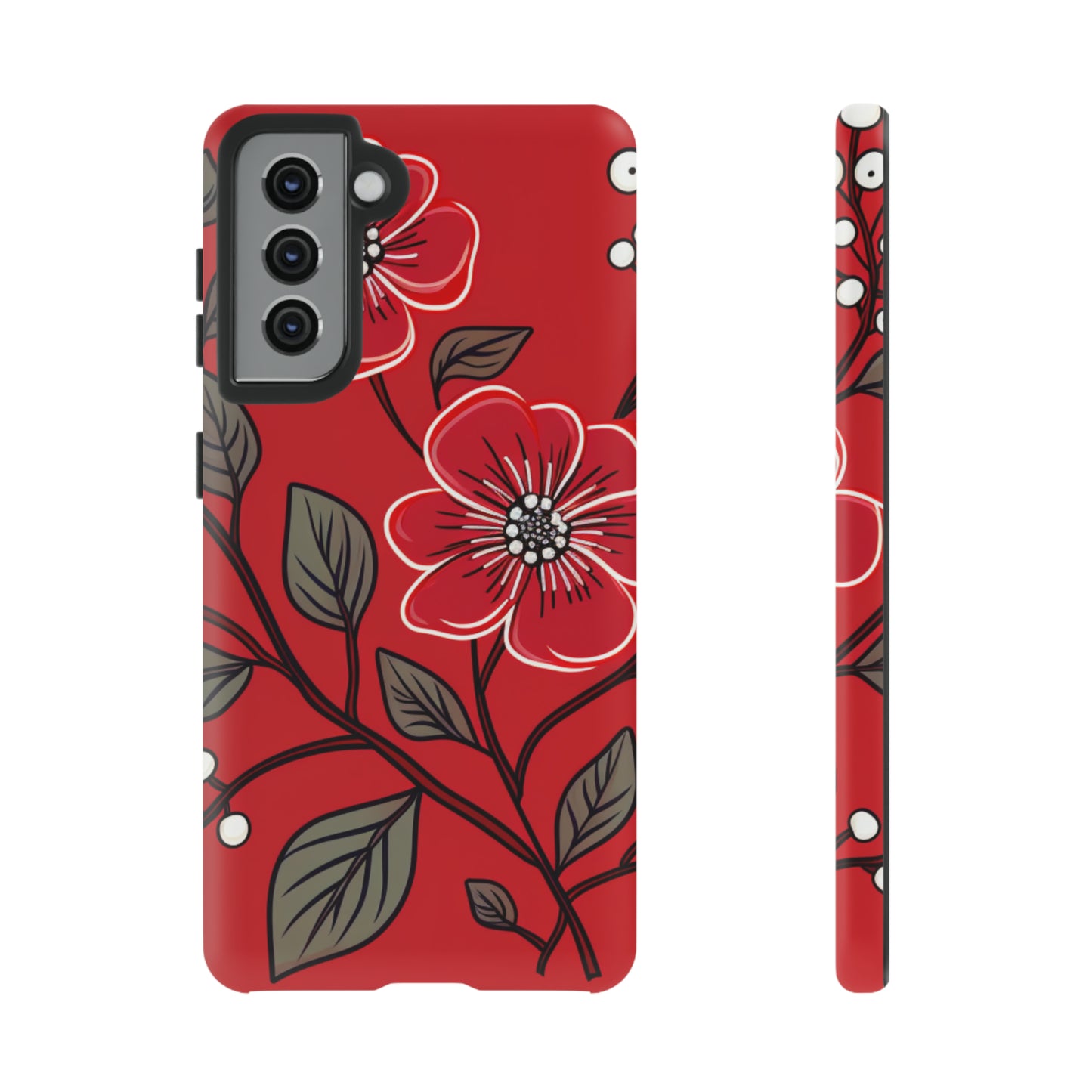 Red Floral phone case