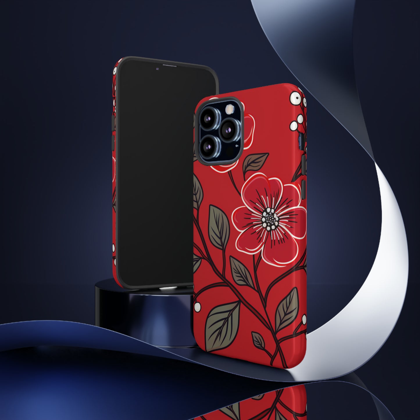 Red Floral phone case