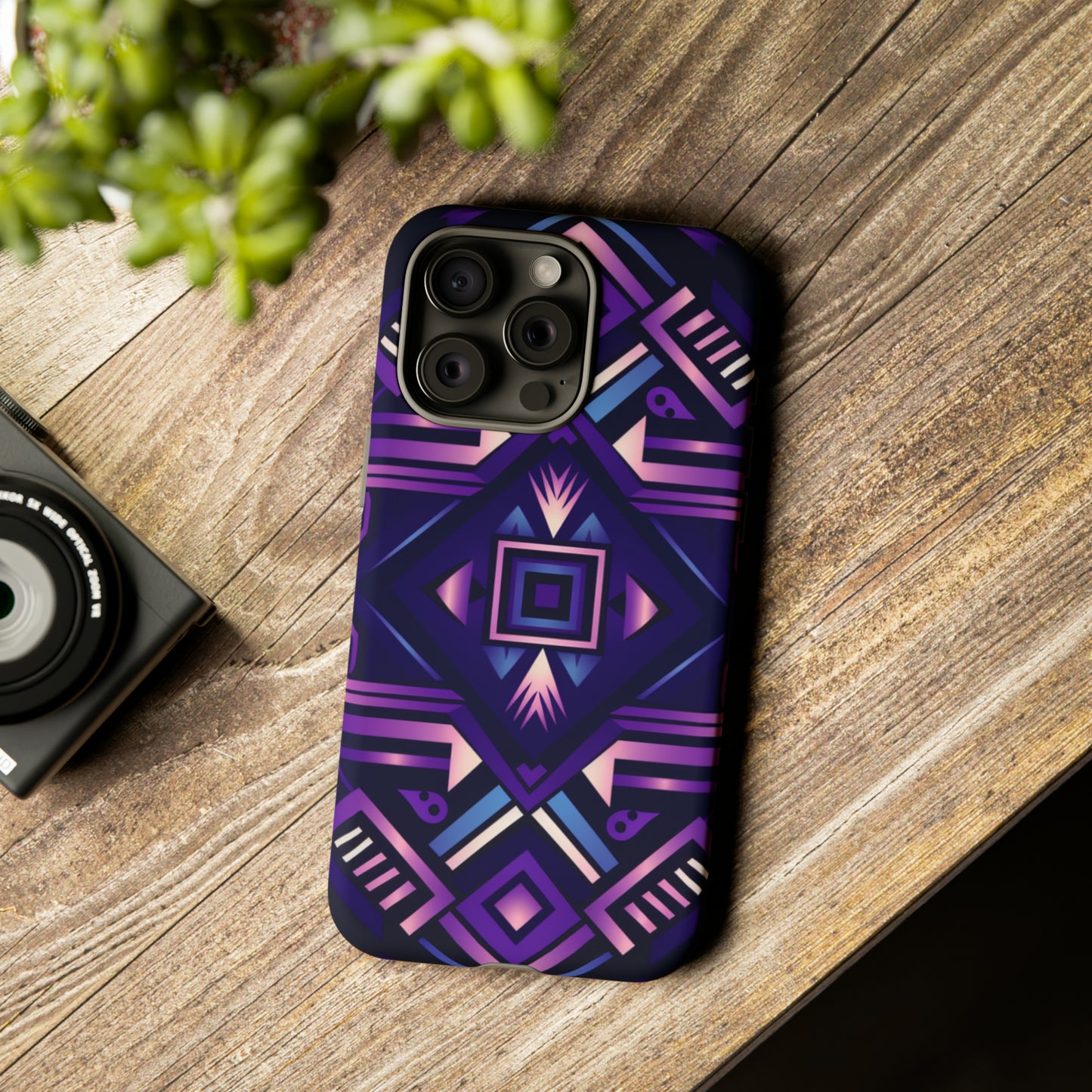 Purple Geometric Phone Case