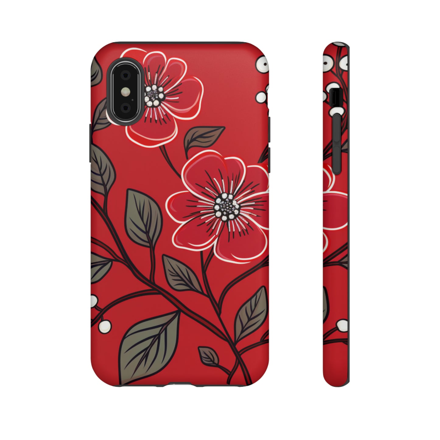 Red Floral phone case