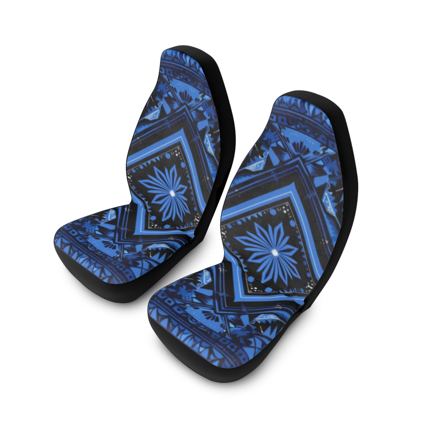 Blue Geometric Car Seat Covers