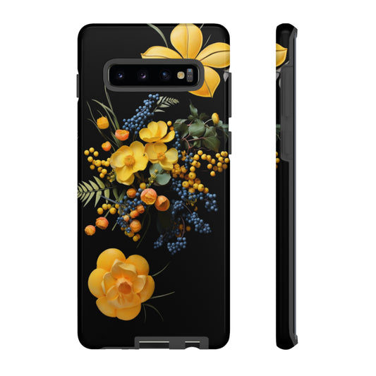 Yellow floral phone case