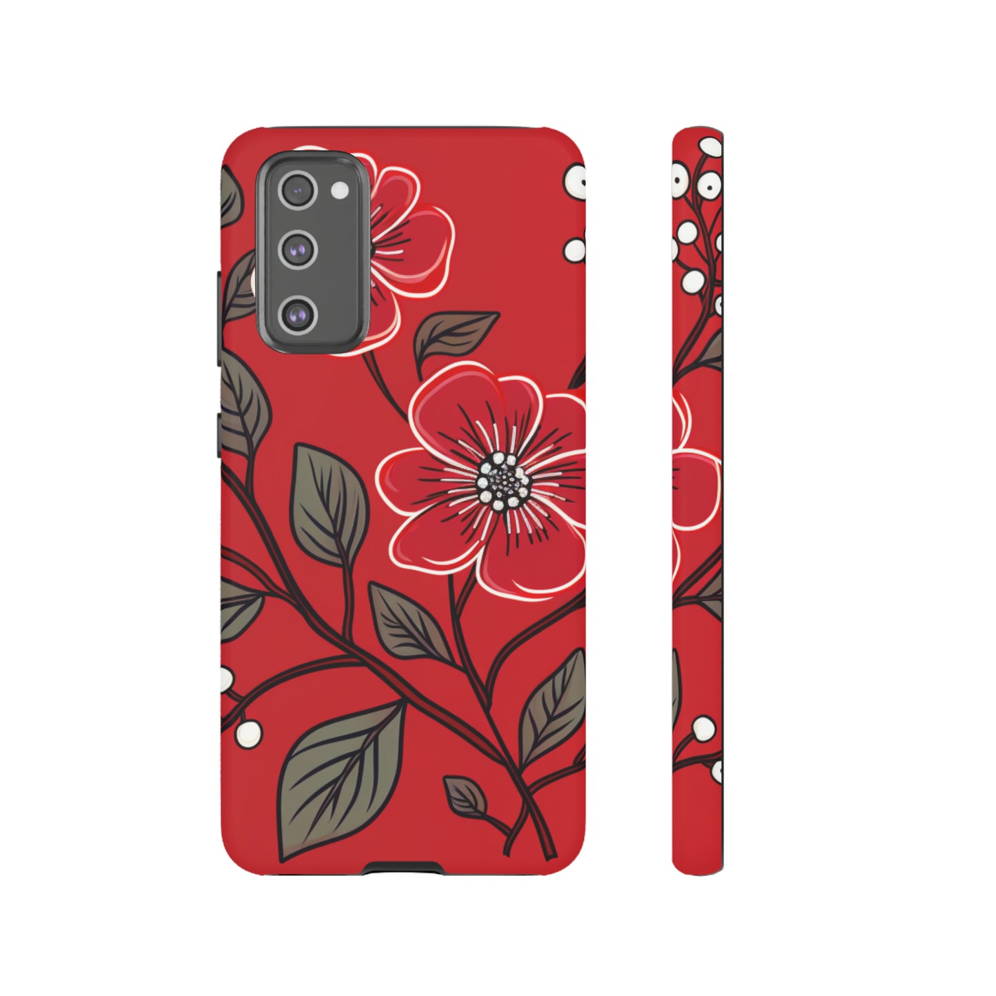 Red Floral phone case