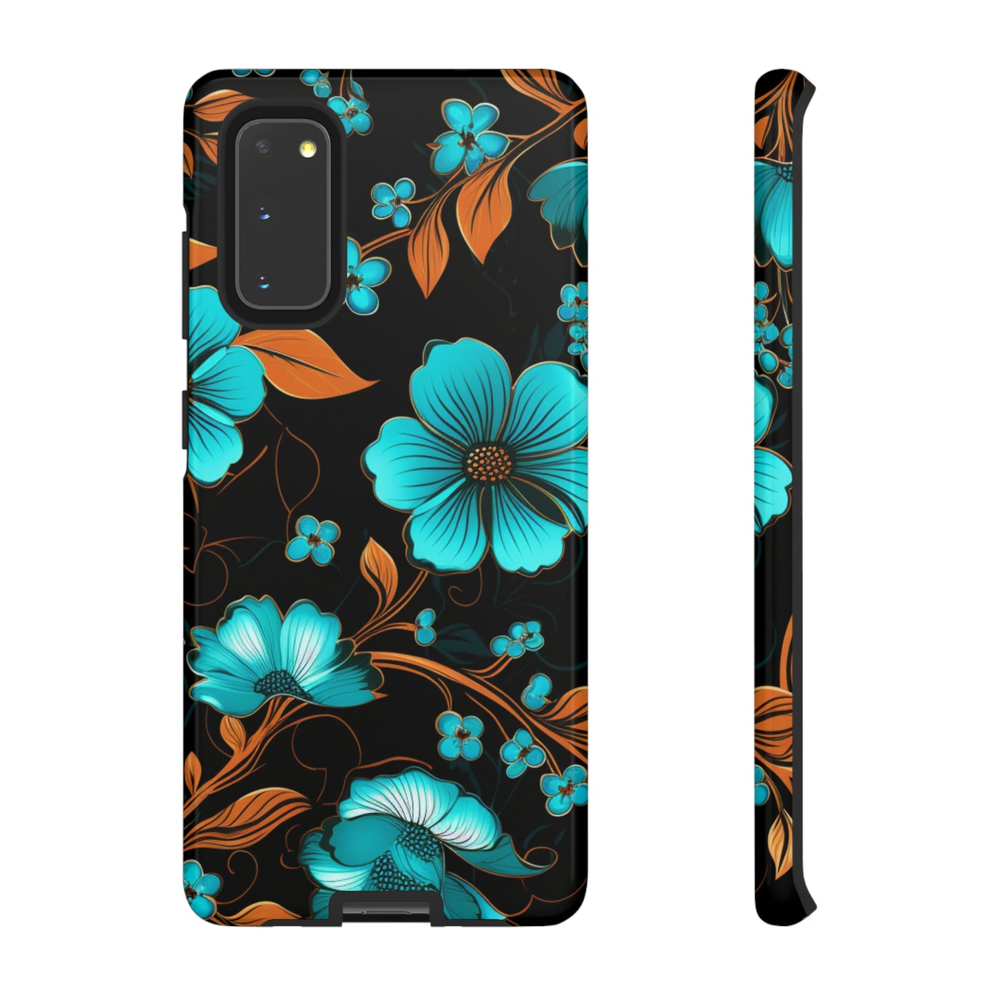 Turquoise Floral phone case