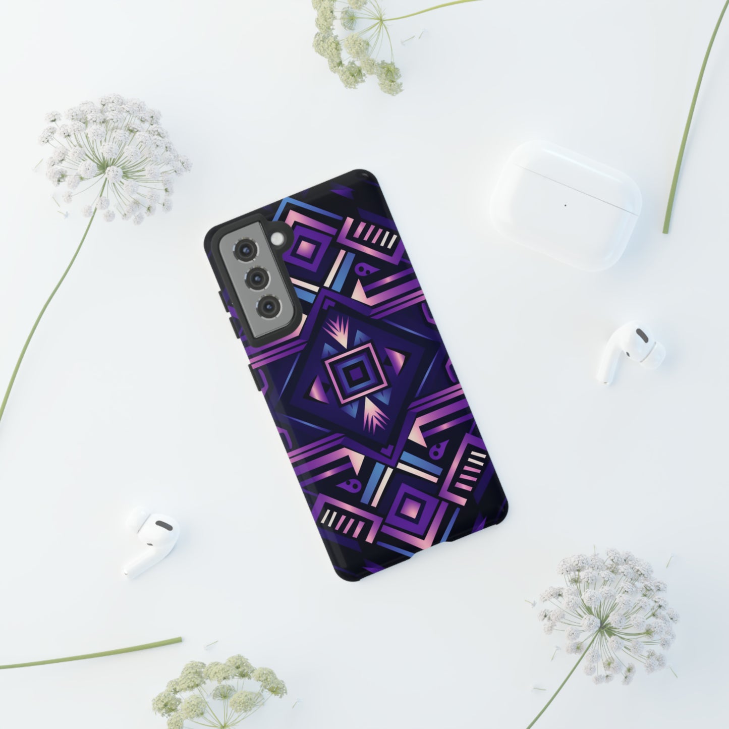 Purple Geometric Phone Case