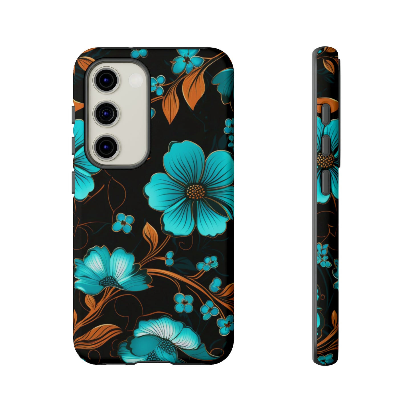 Turquoise Floral phone case