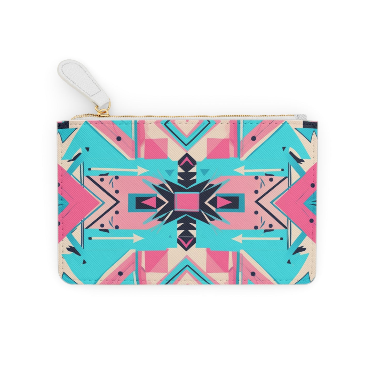 Pink and Turquoise Mini Clutch Bag