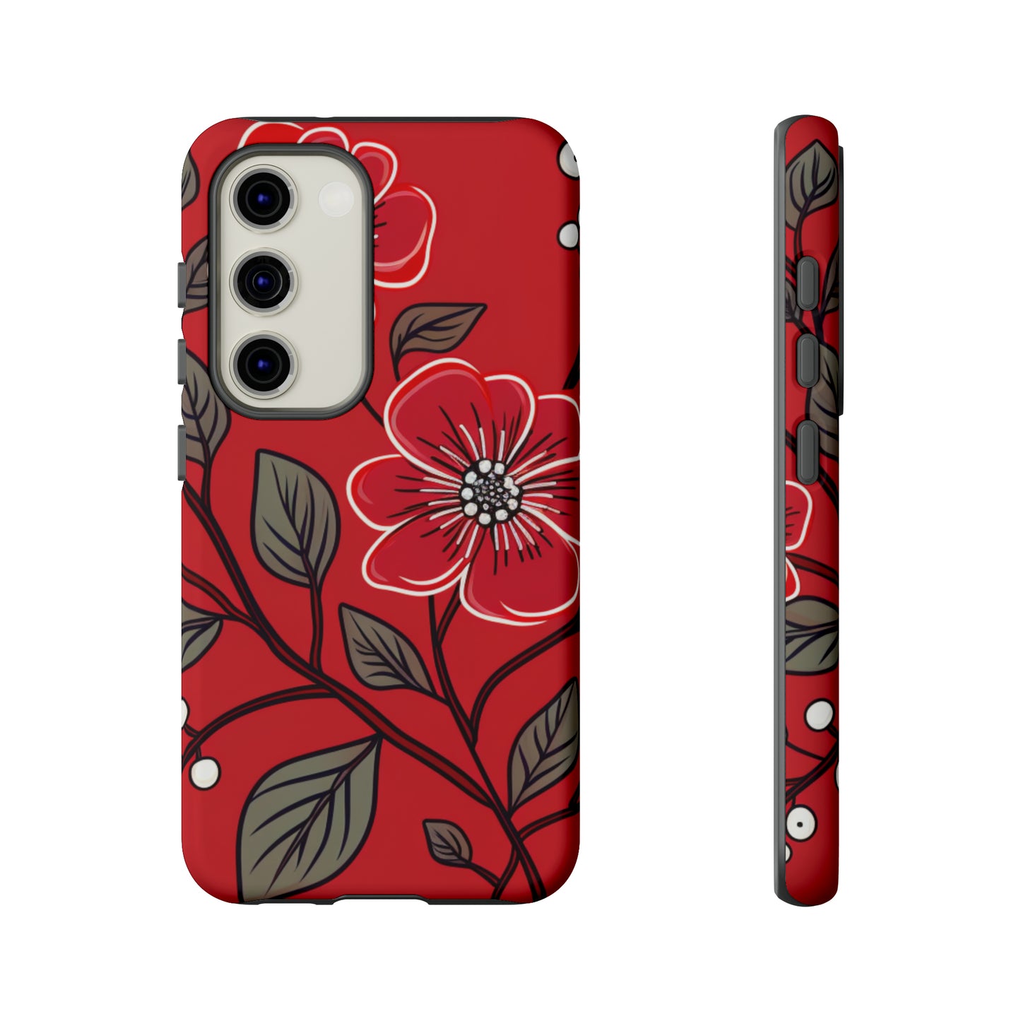 Red Floral phone case