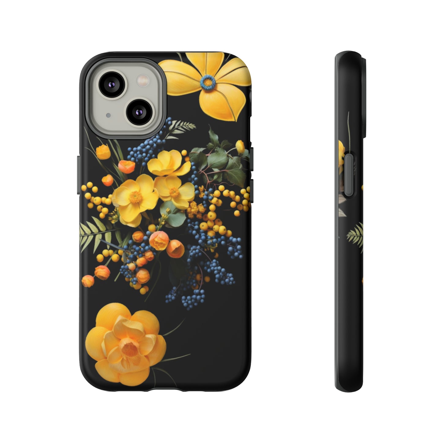 Yellow floral phone case