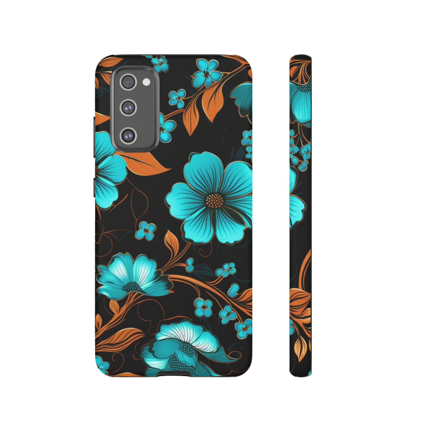 Turquoise Floral phone case