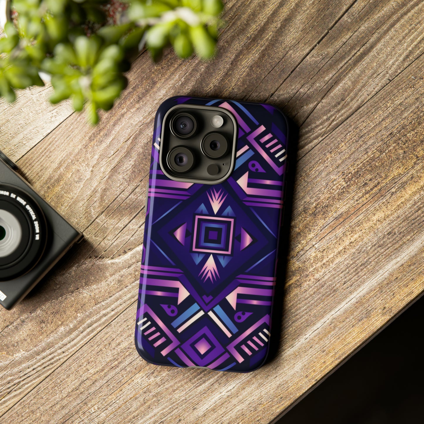 Purple Geometric Phone Case