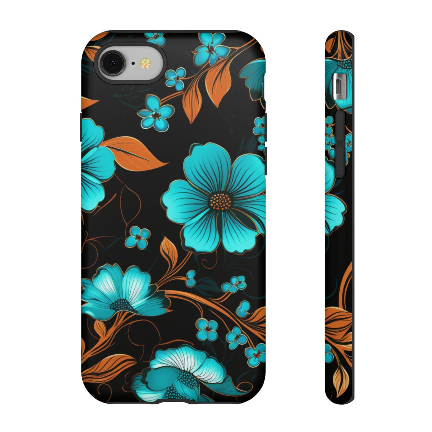 Turquoise Floral phone case