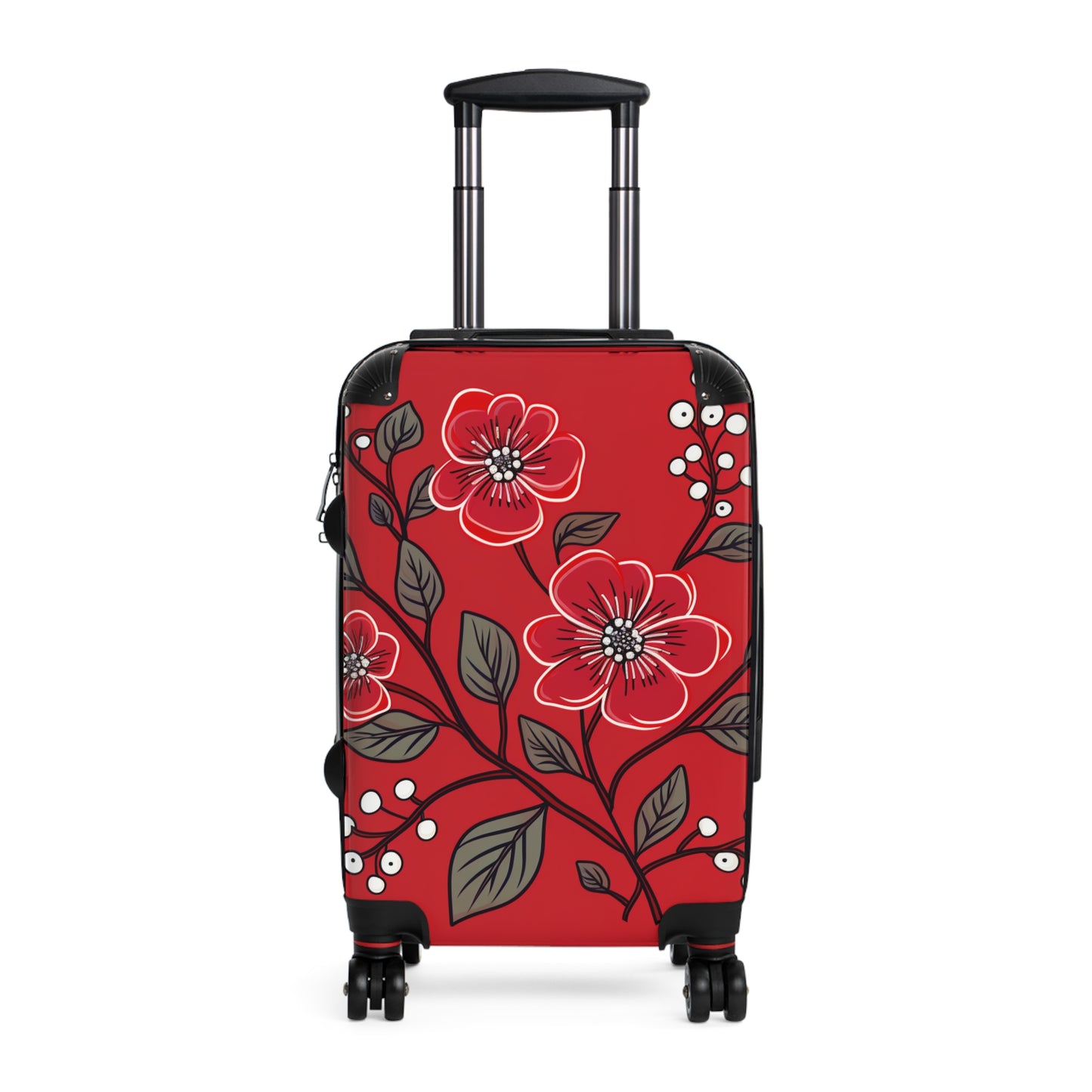 Red Floral Suitcase