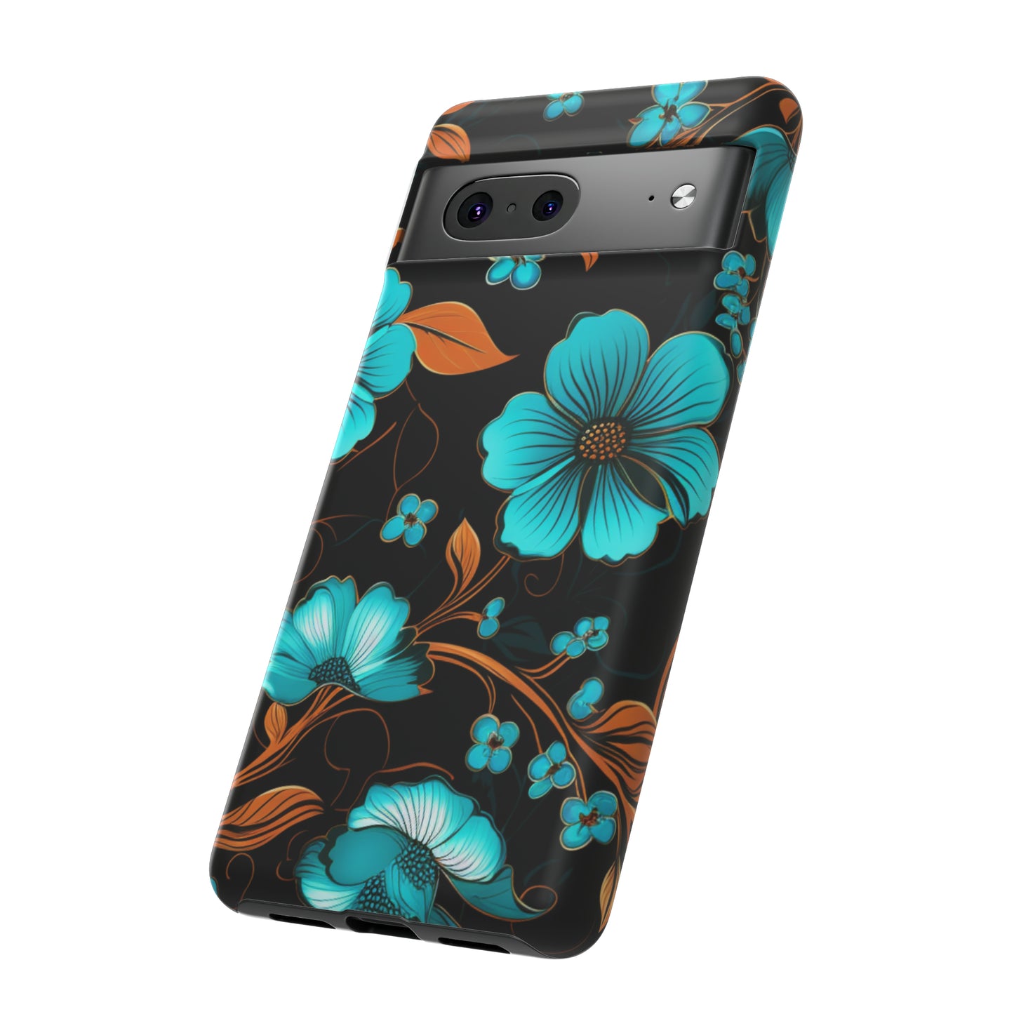 Turquoise Floral phone case