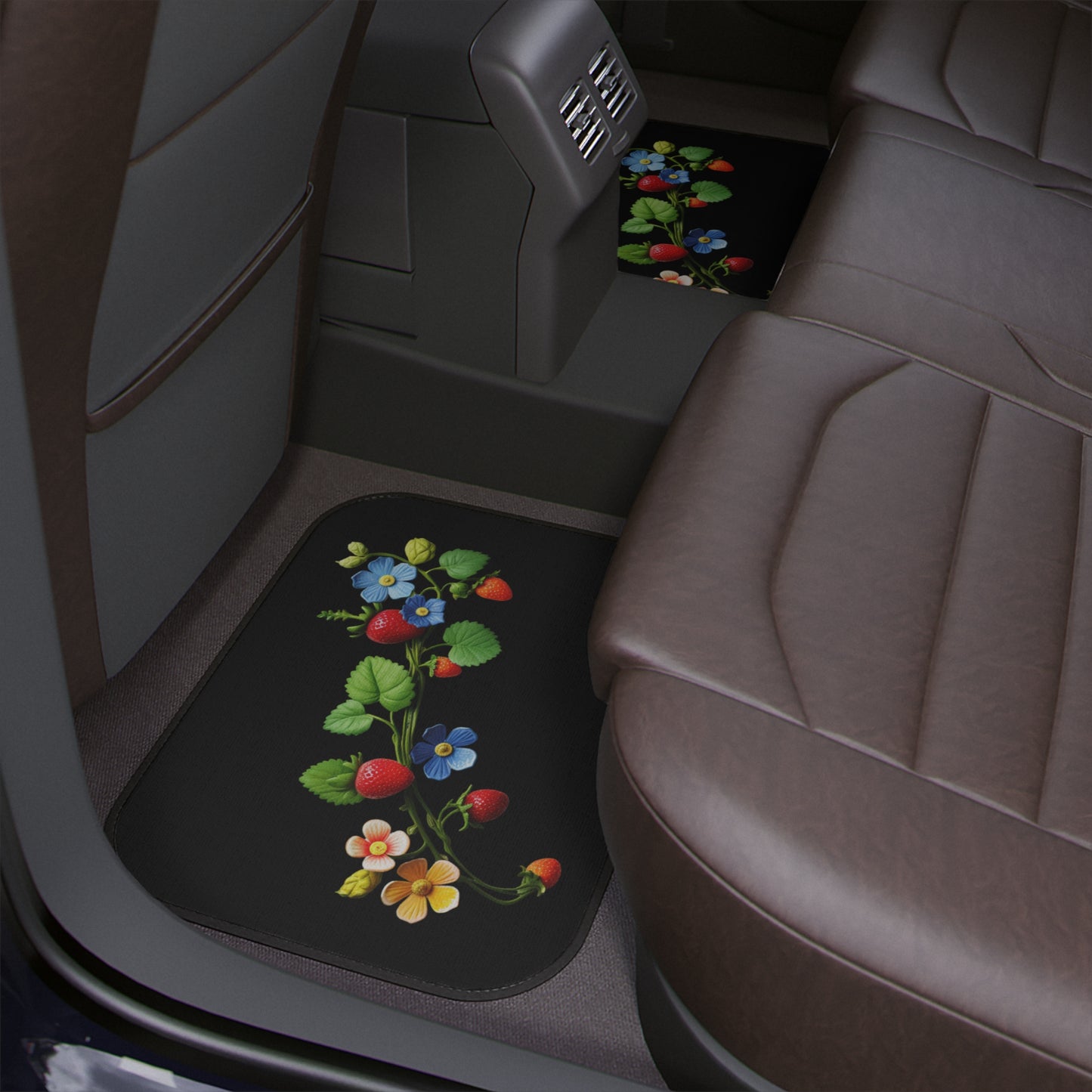 Multicolor Floral Floor Mats, 1pc