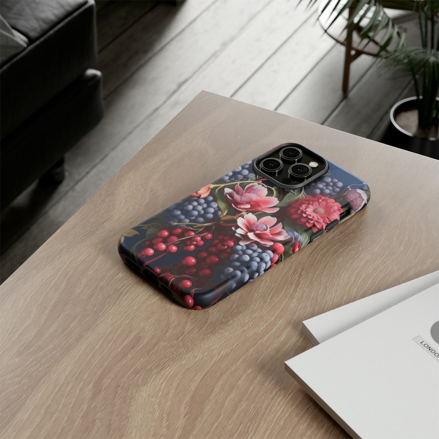 Berries and Floral phone case