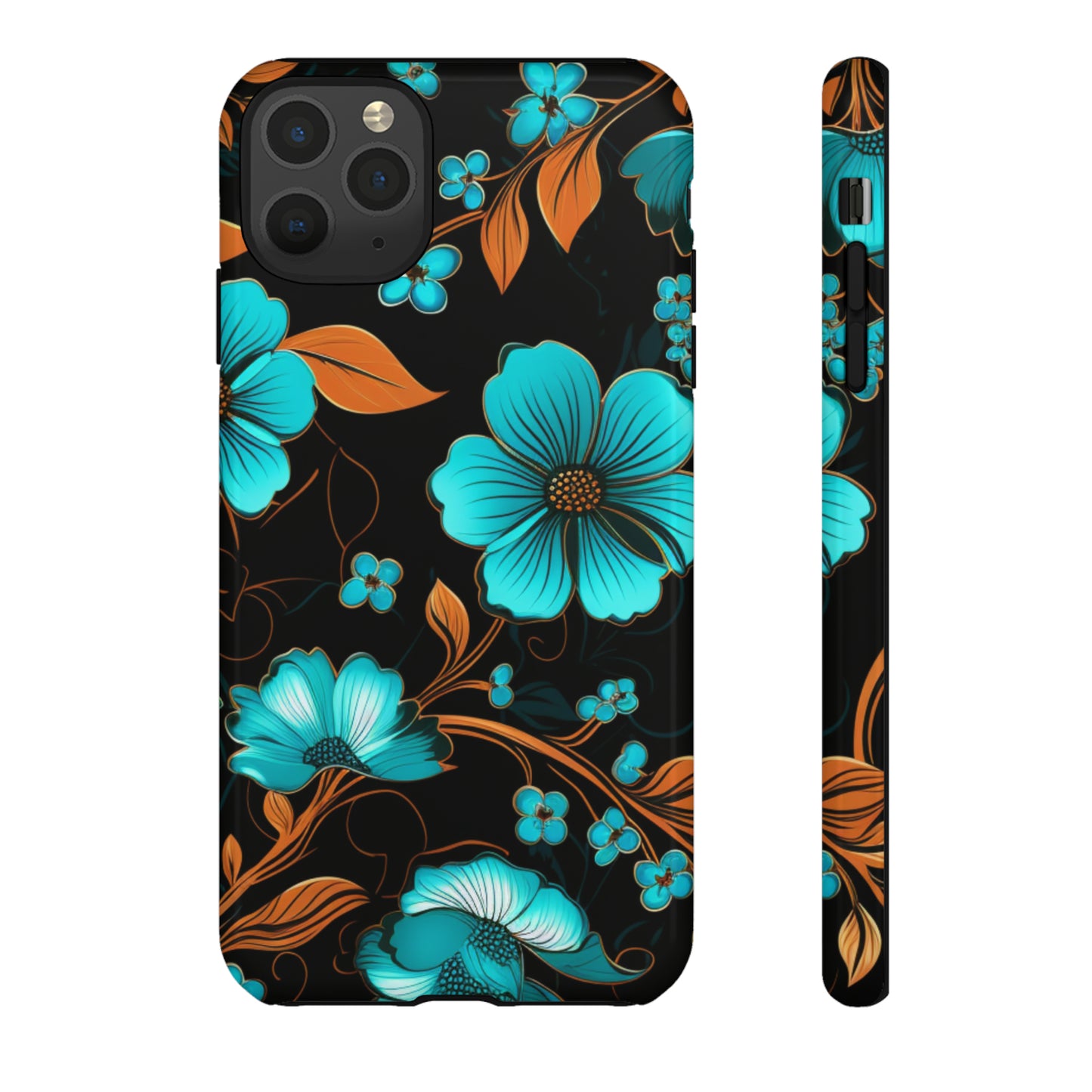 Turquoise Floral phone case