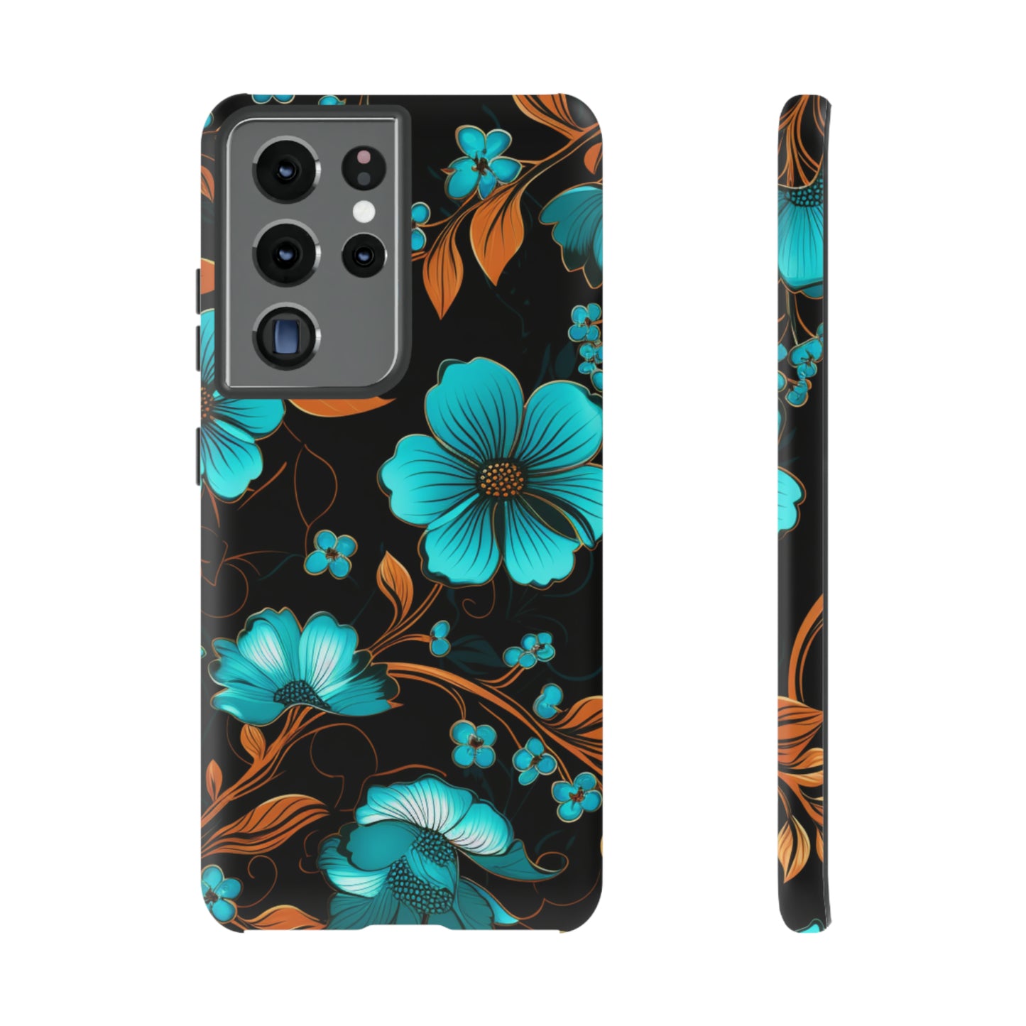 Turquoise Floral phone case