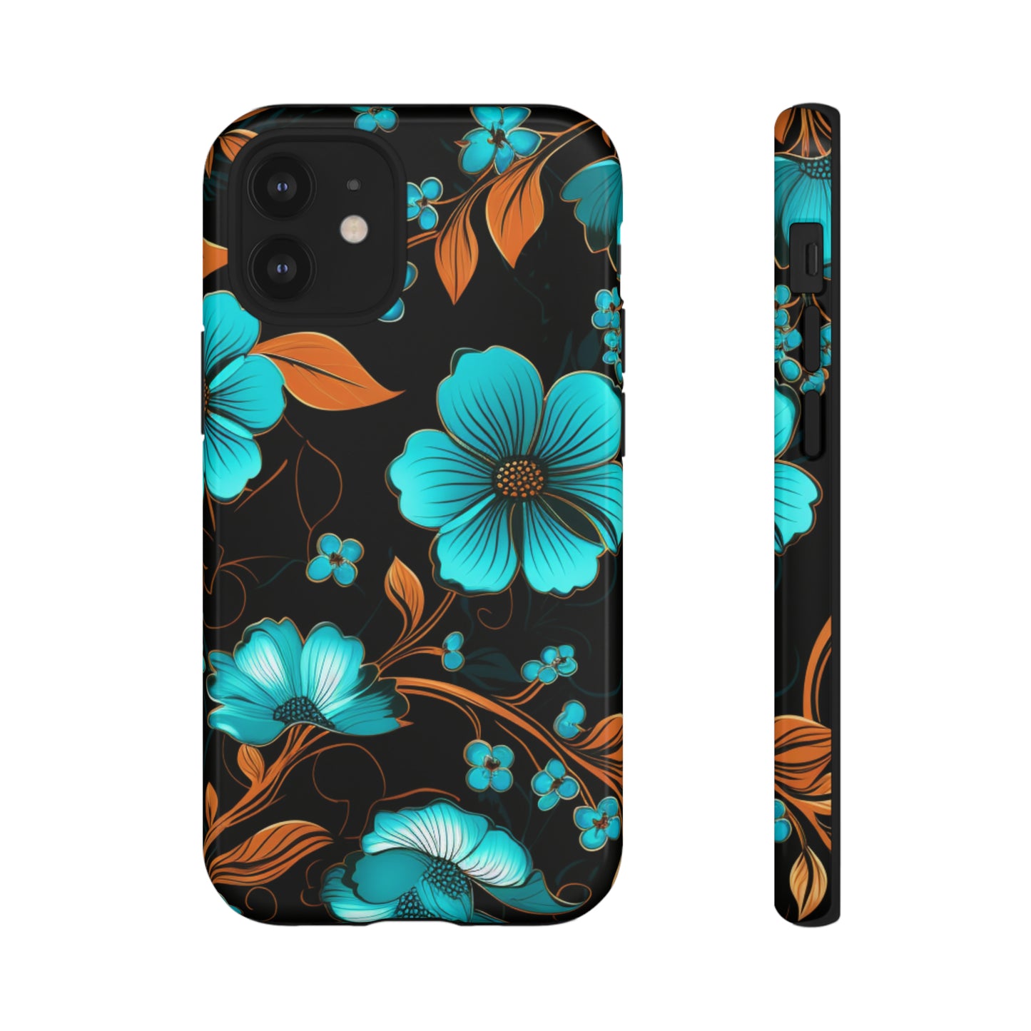 Turquoise Floral phone case