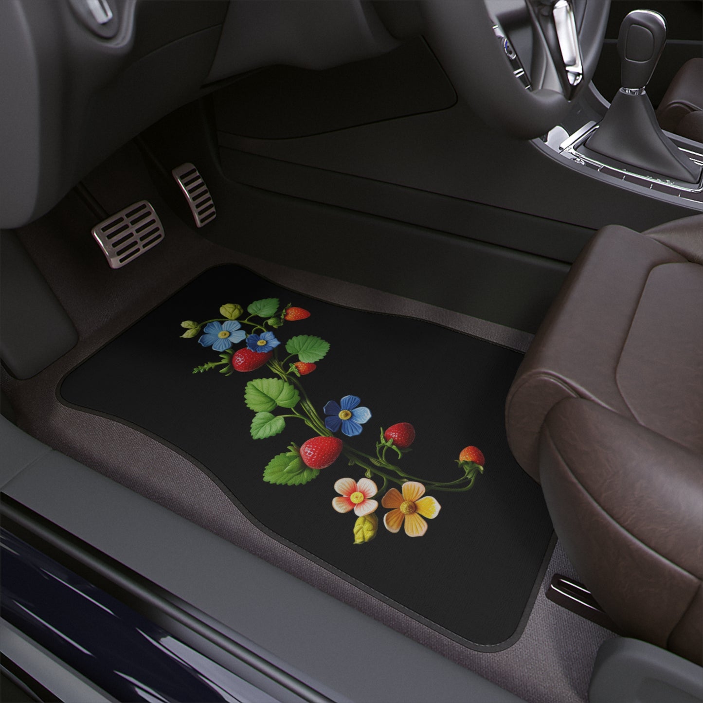 Multicolor Floral Floor Mats, 1pc