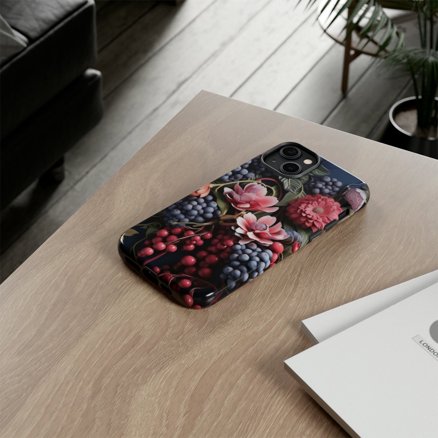 Berries and Floral phone case