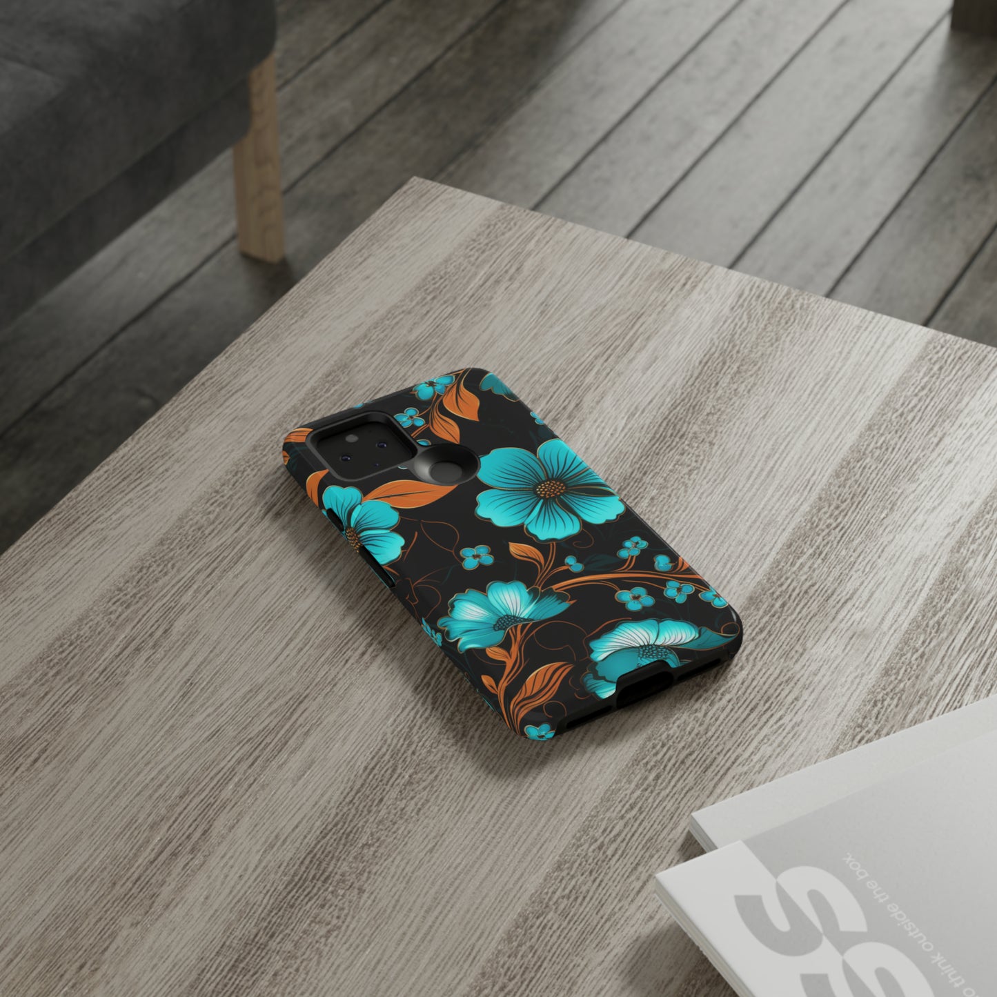 Turquoise Floral phone case