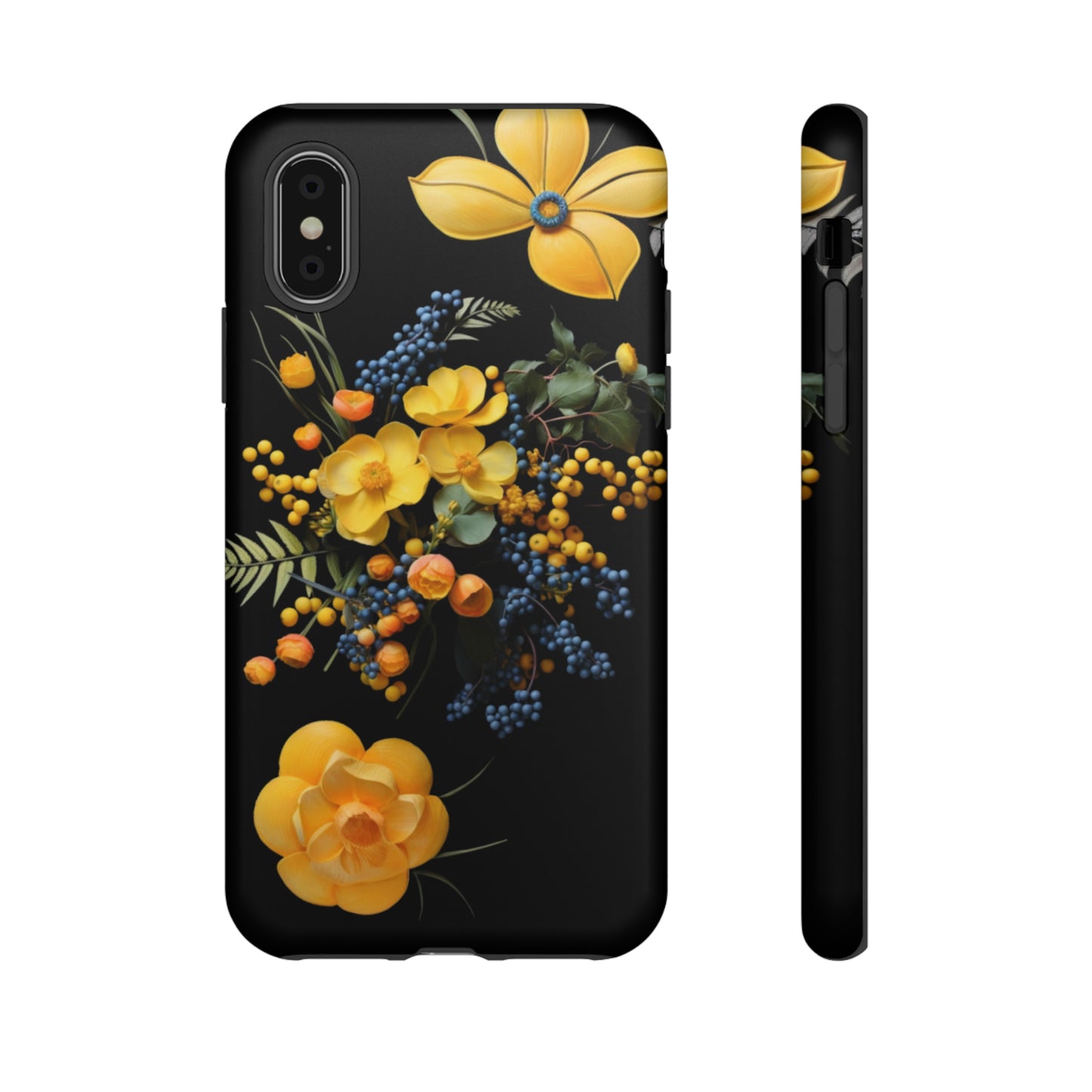 Yellow floral phone case