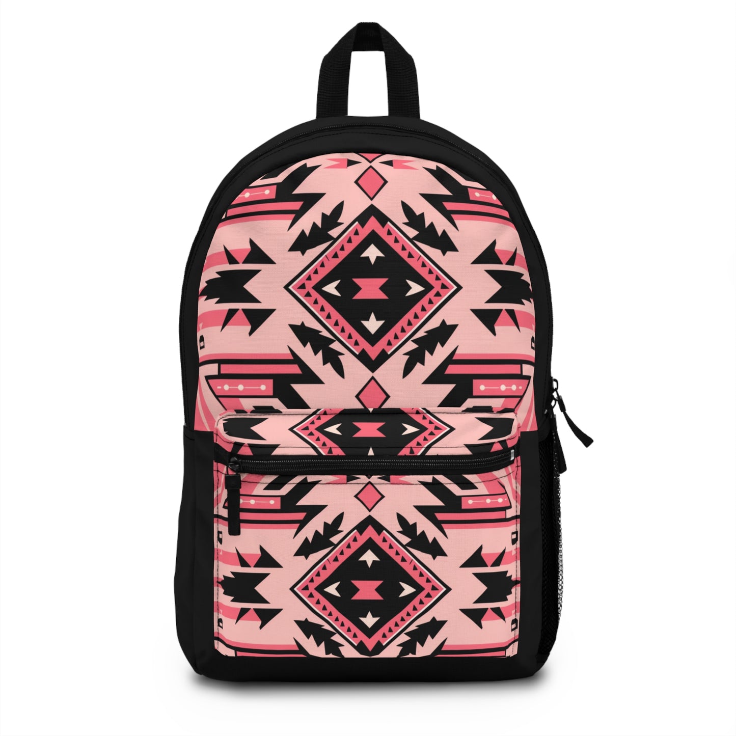 Pink Geometric Backpack